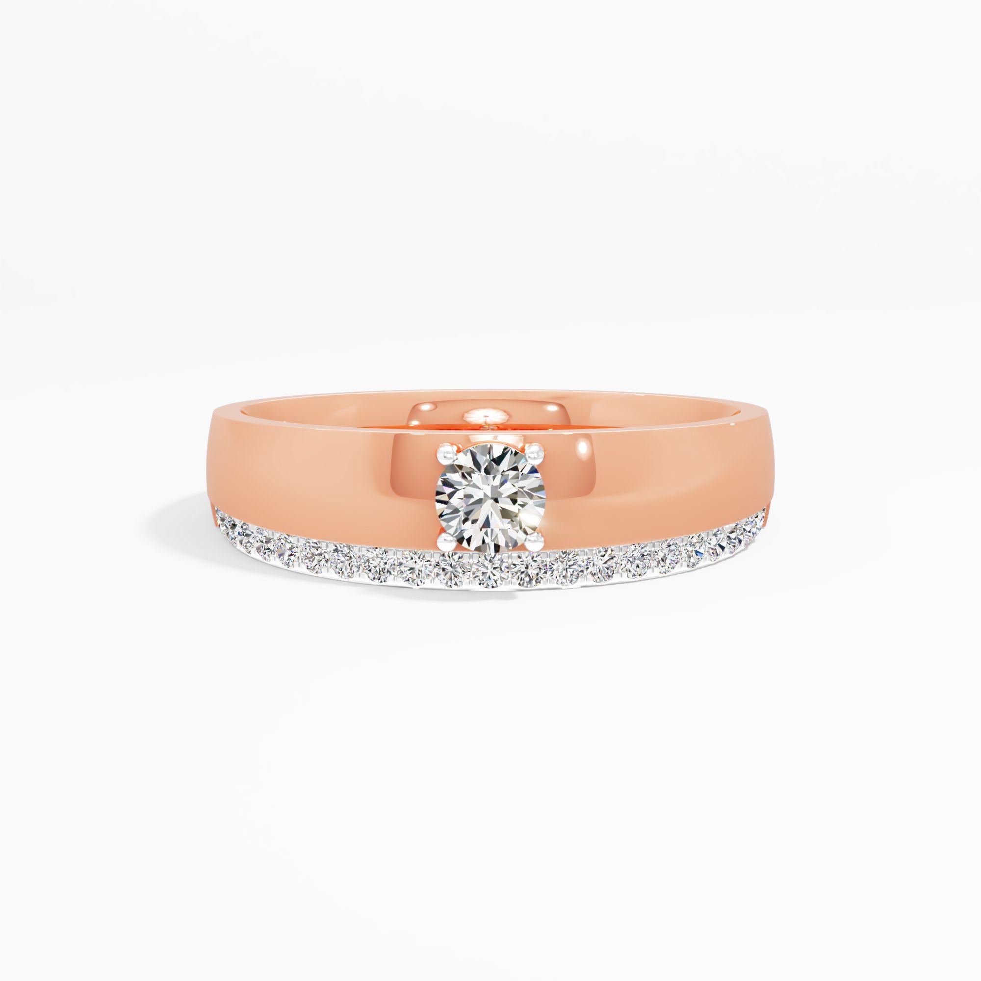 The Ledge Solitaire Diamond Ring