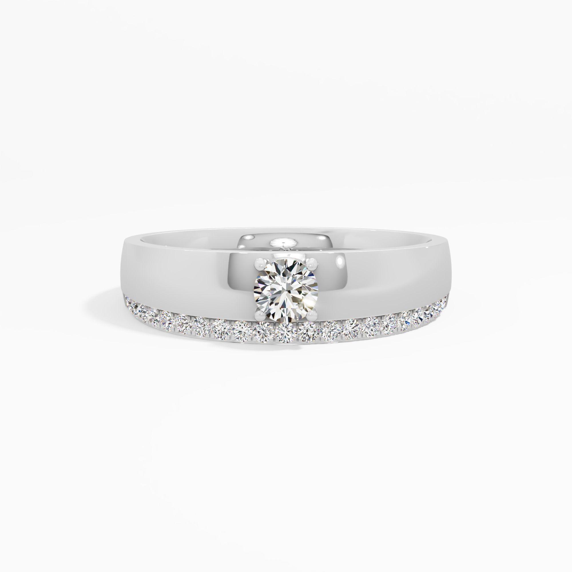The Ledge Solitaire Diamond Ring