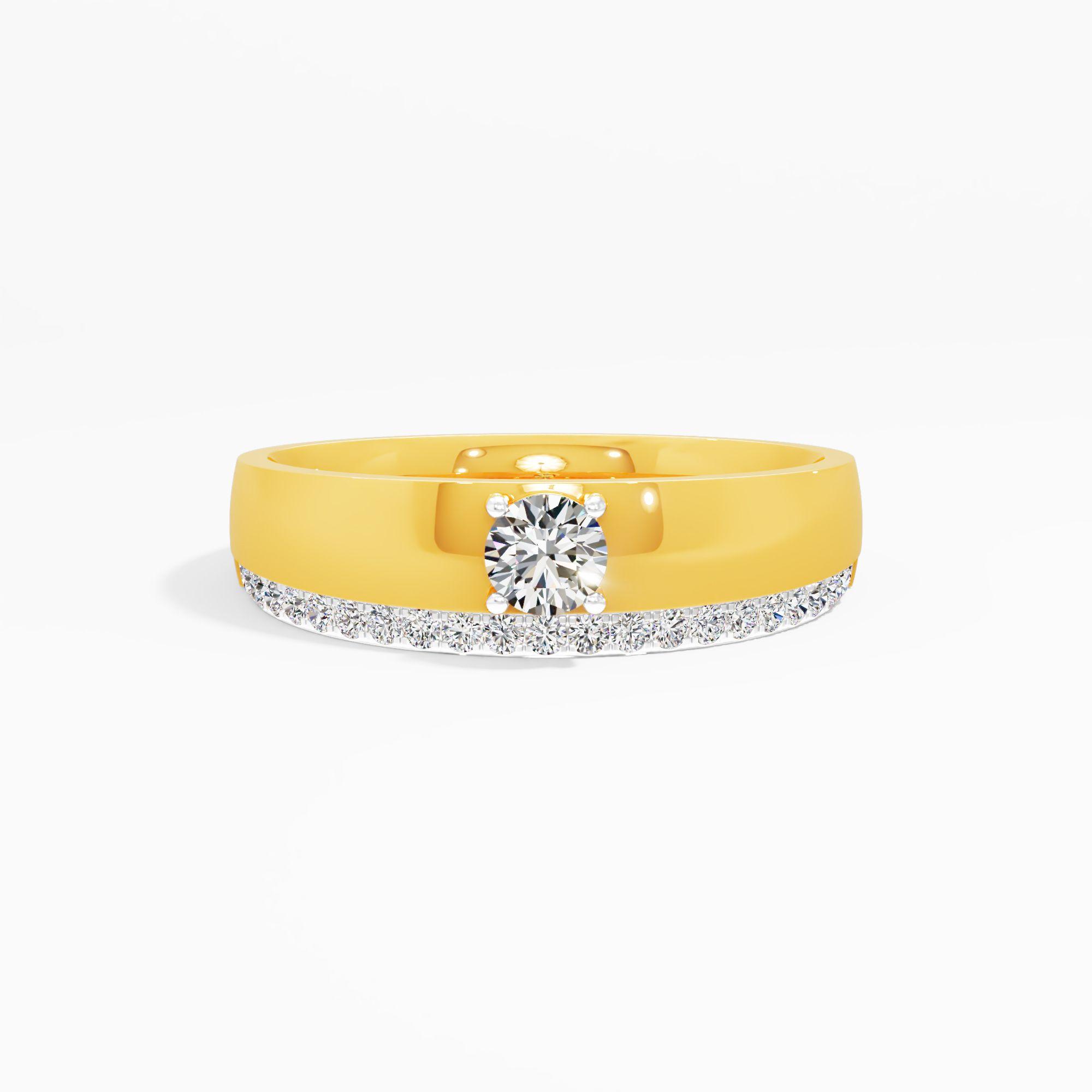 The Ledge Solitaire Diamond Ring