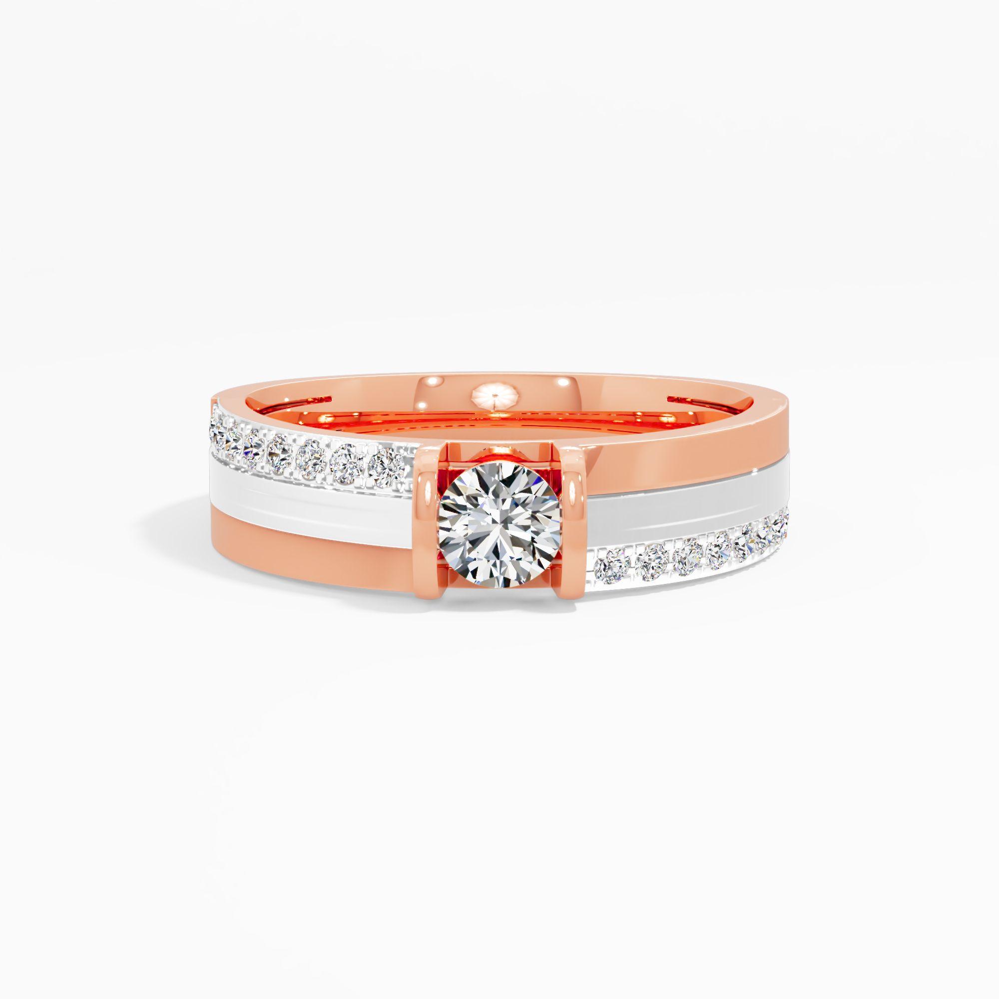 Apex Solitaire Dual Channel Ring