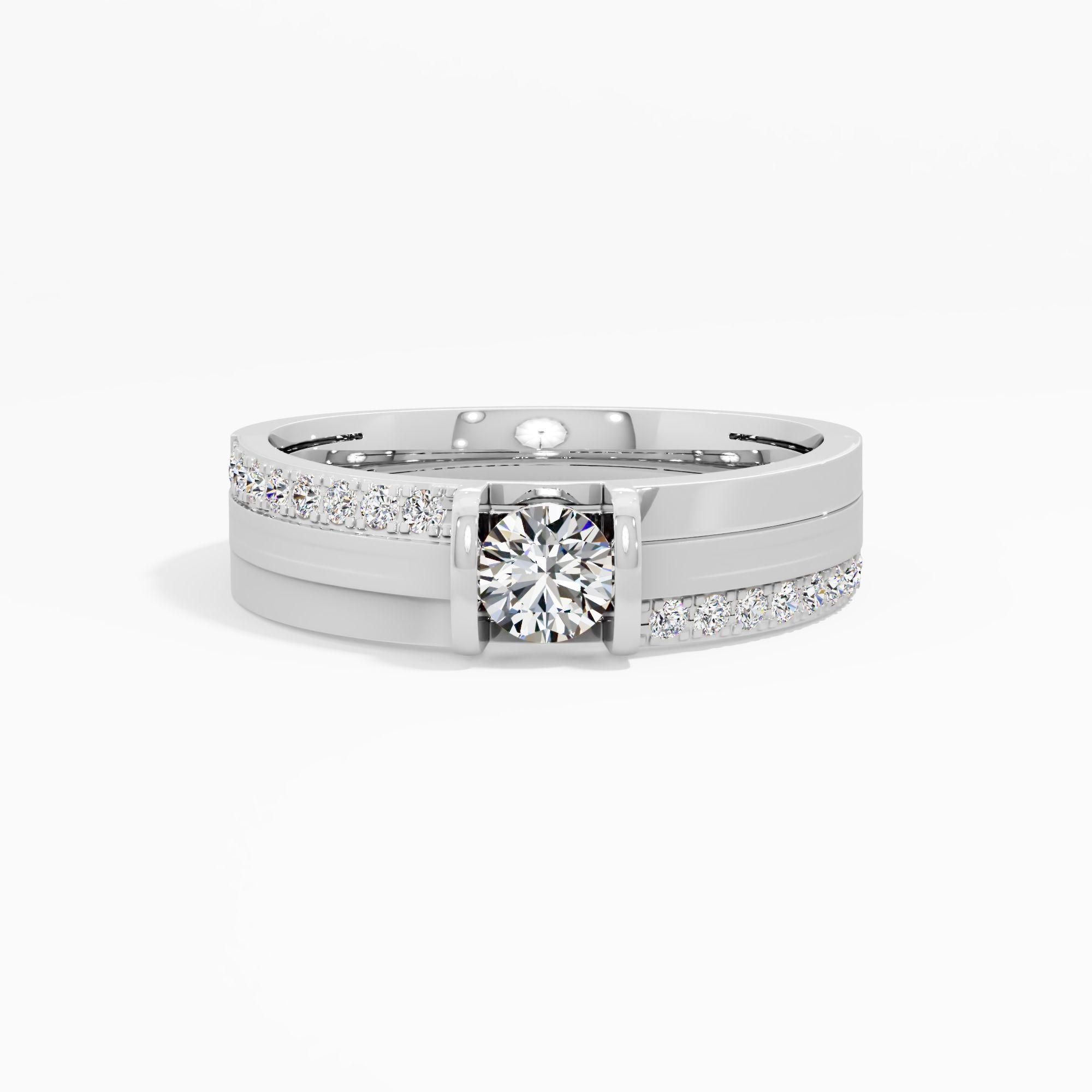Apex Solitaire Dual Channel Ring