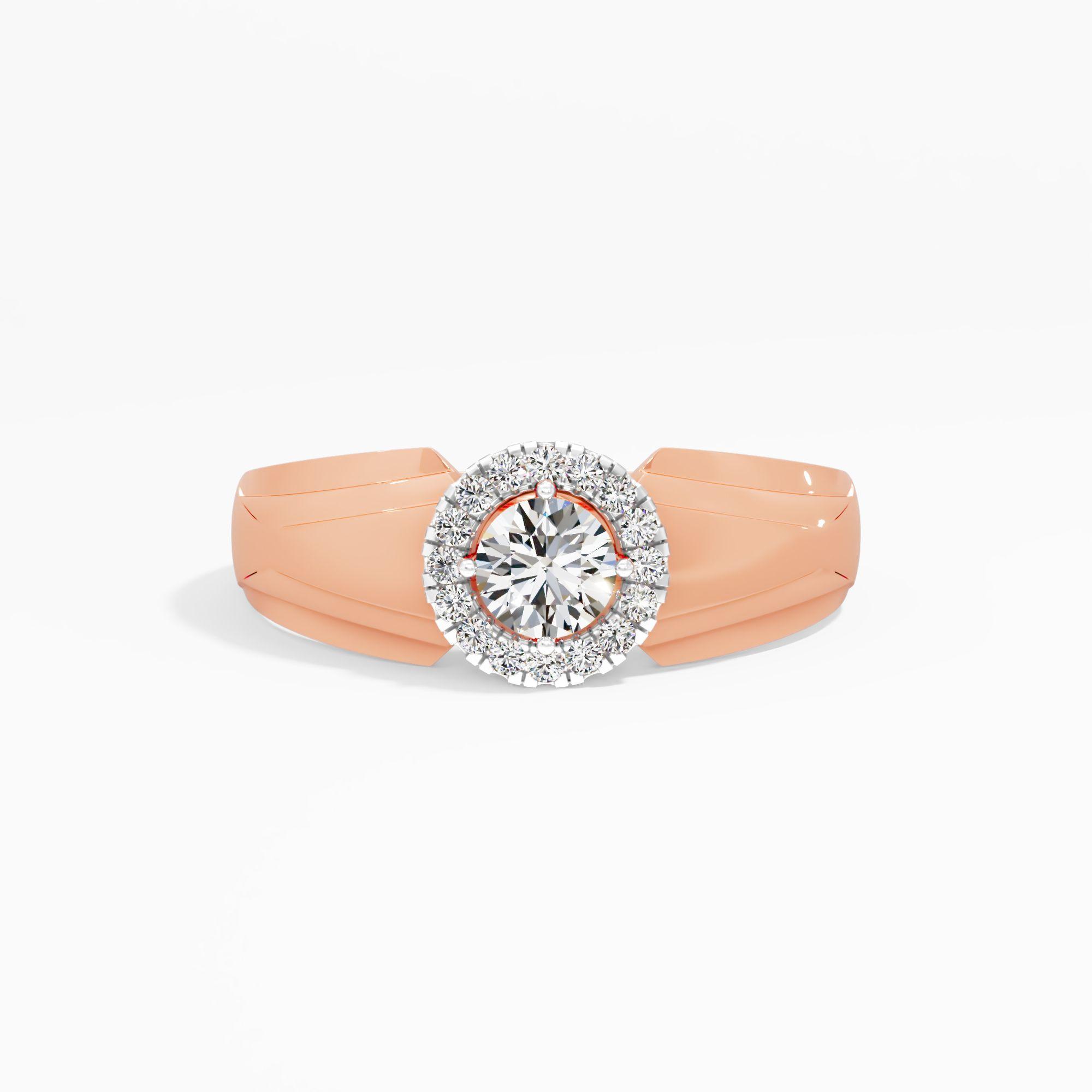 The Orbital Halo Solitaire Ring