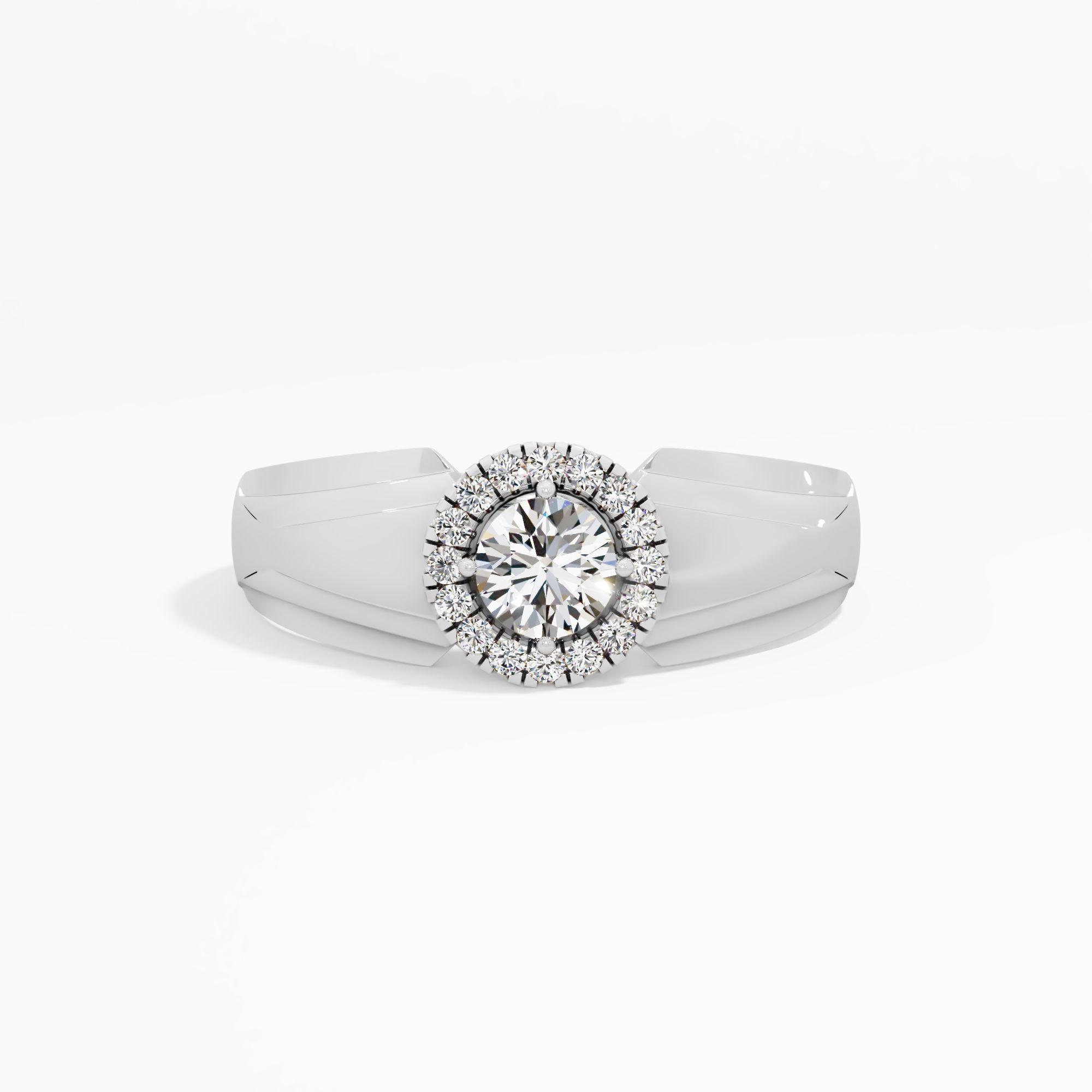 The Orbital Halo Solitaire Ring