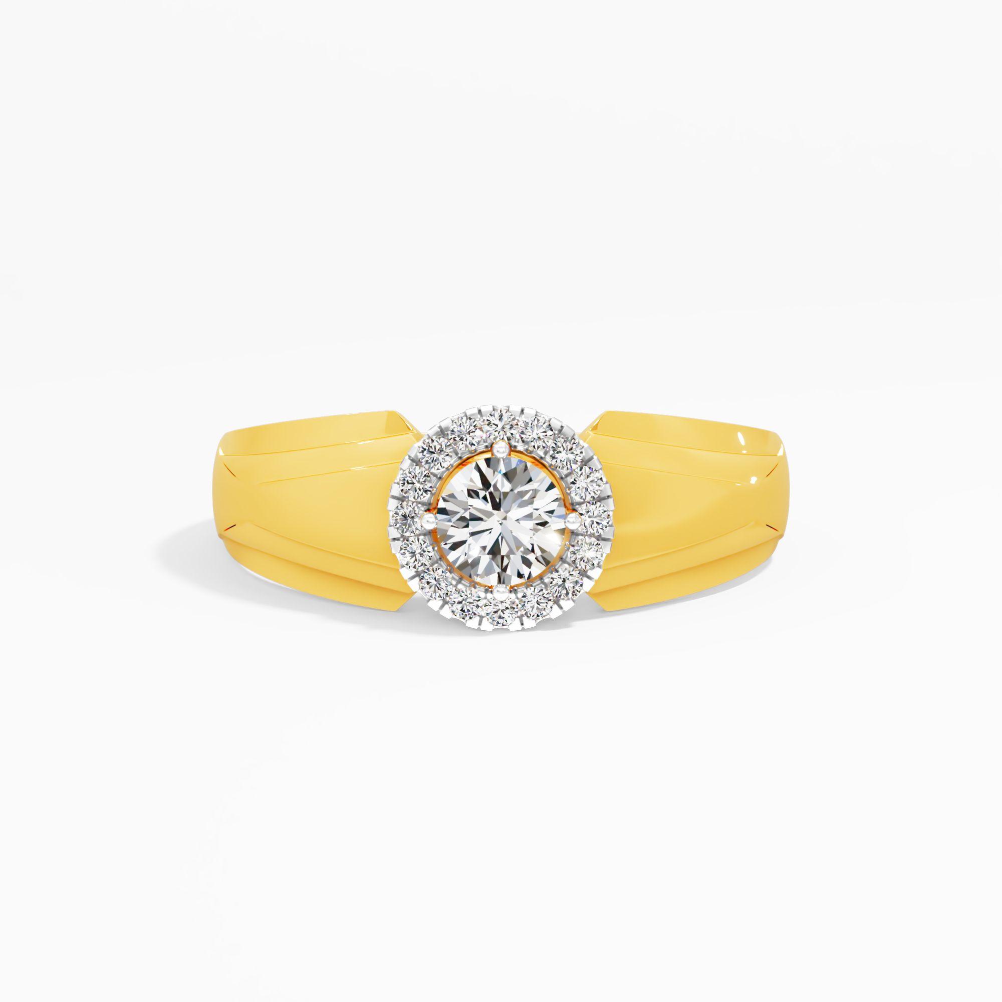 The Orbital Halo Solitaire Ring