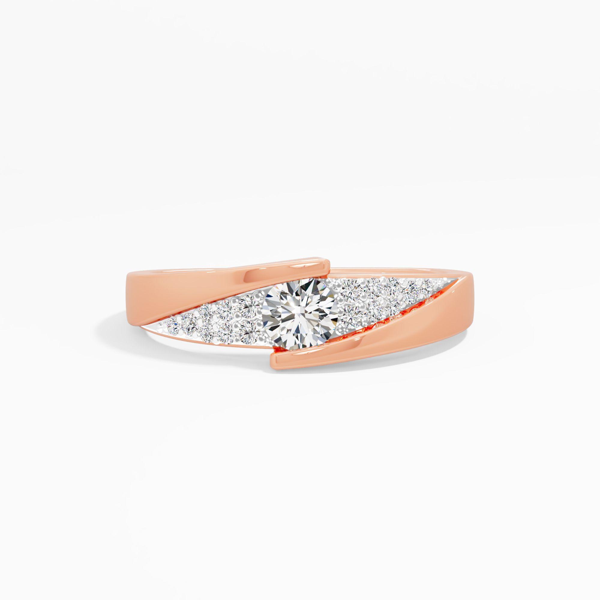 The Cresting Wave Solitaire Ring