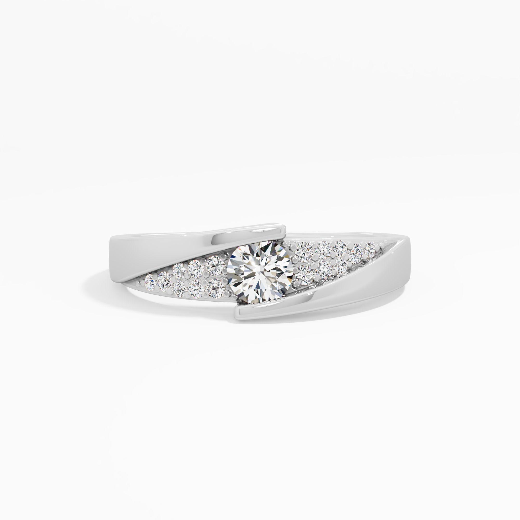 The Cresting Wave Solitaire Ring