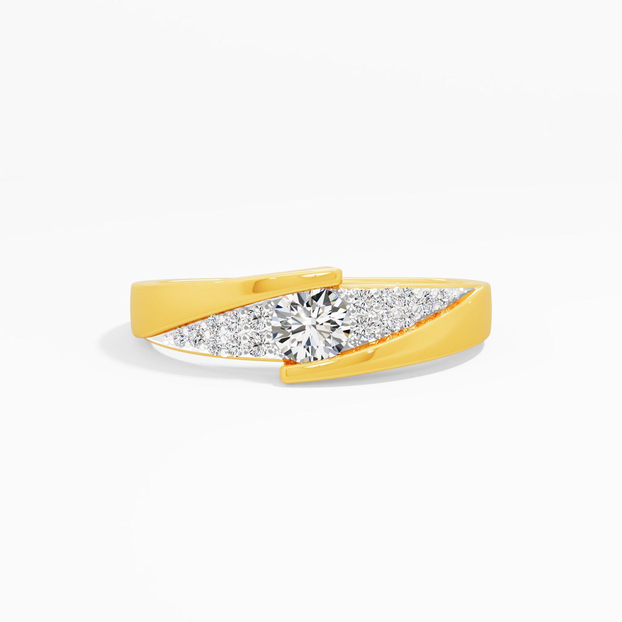 The Cresting Wave Solitaire Ring