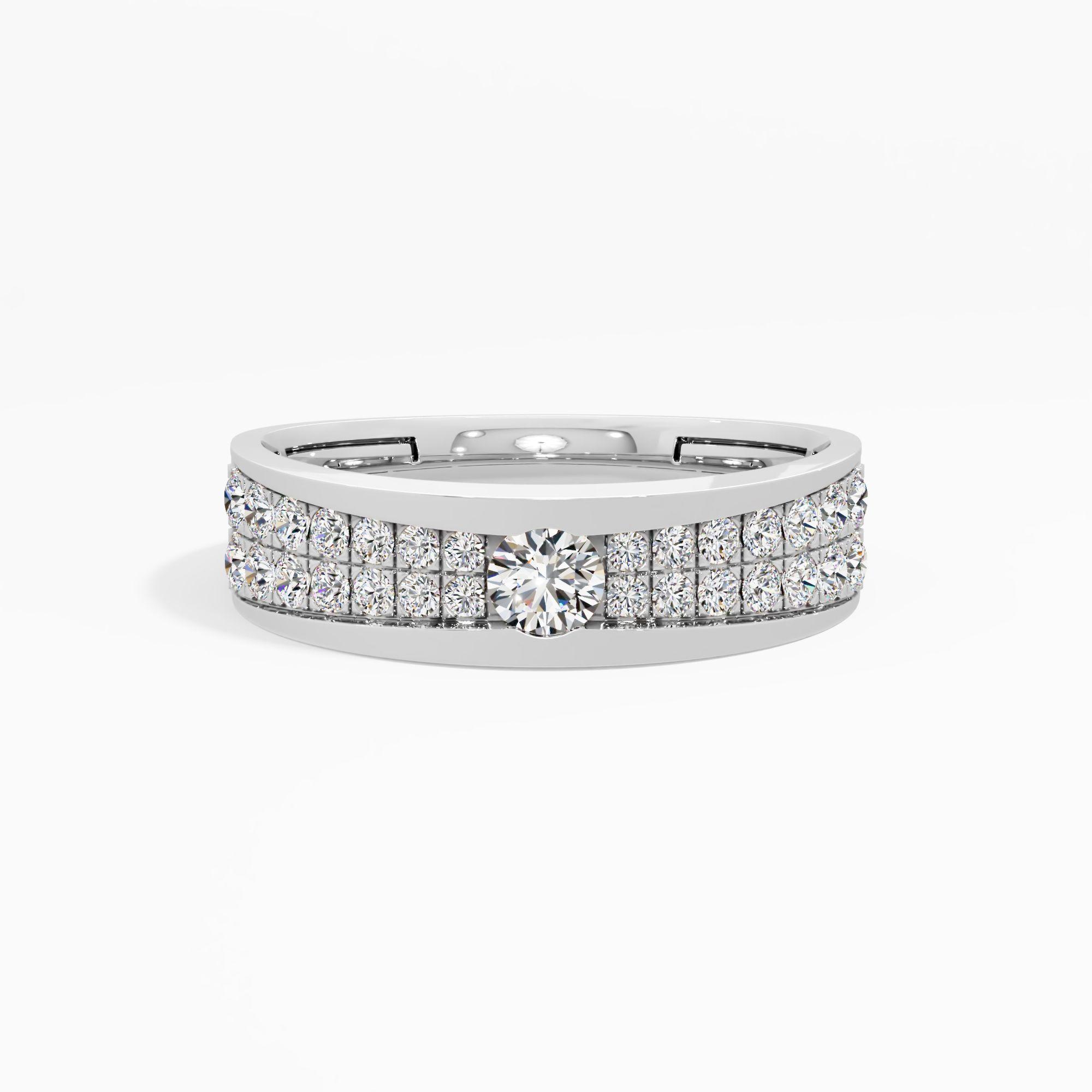 Royal Barge Solitaire Diamond Ring