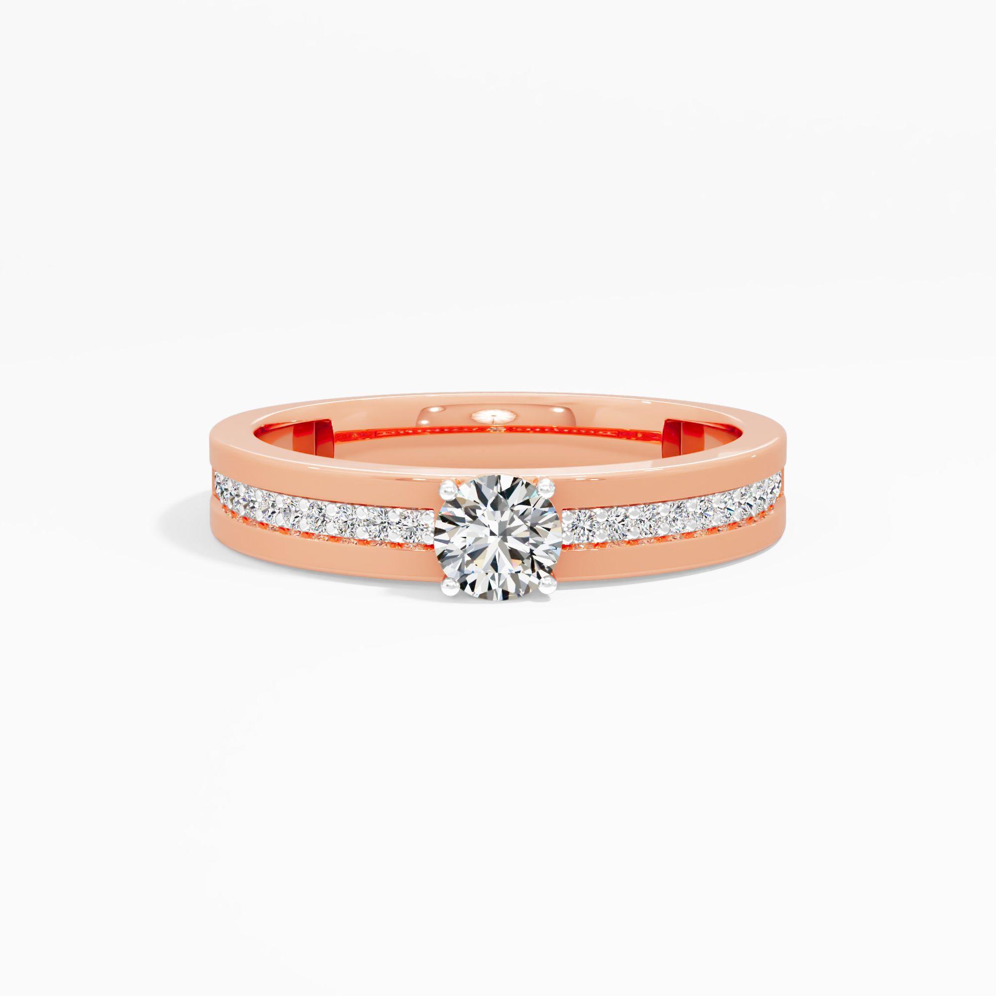 The Center Stream Solitaire Ring