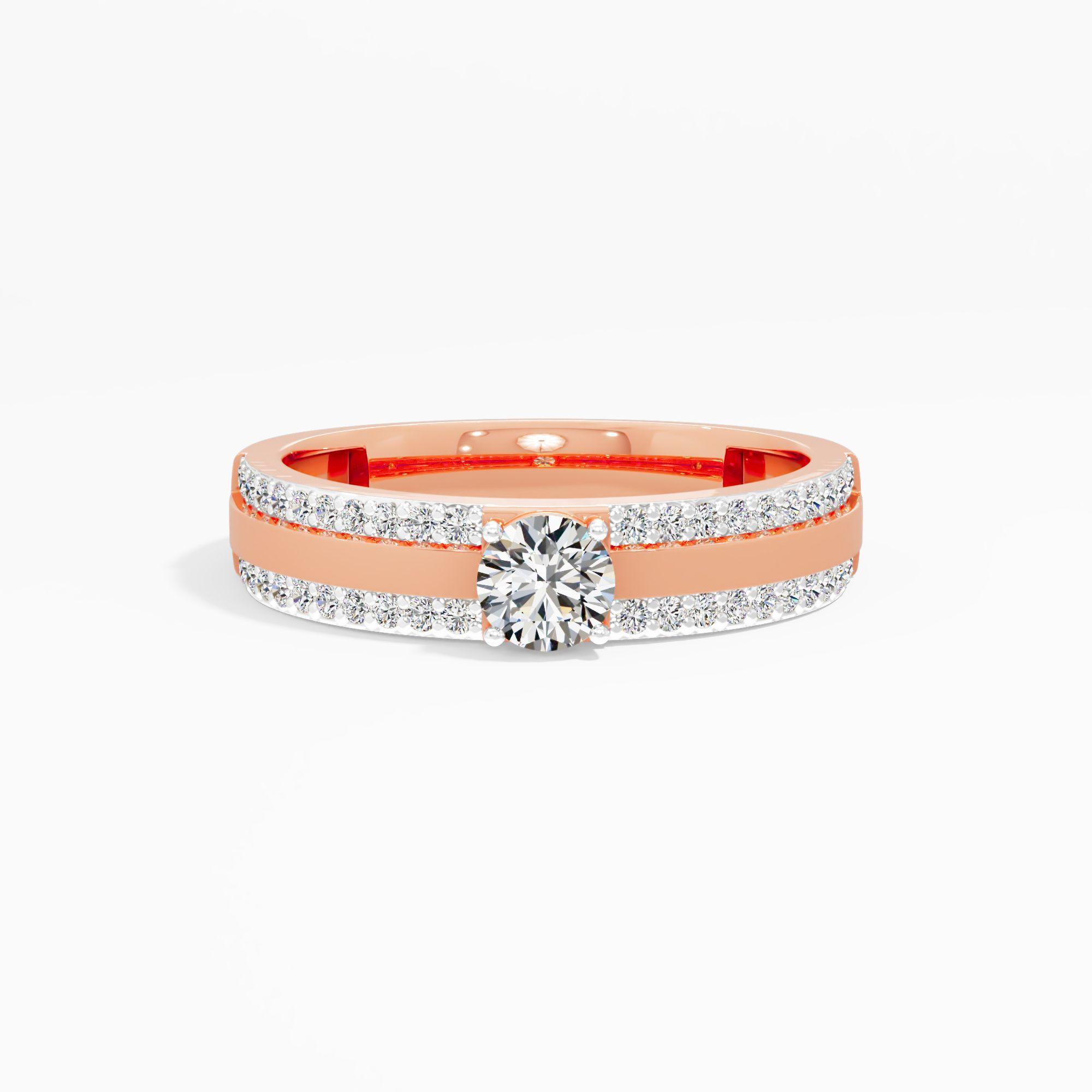The Trilogy Path Solitaire Ring