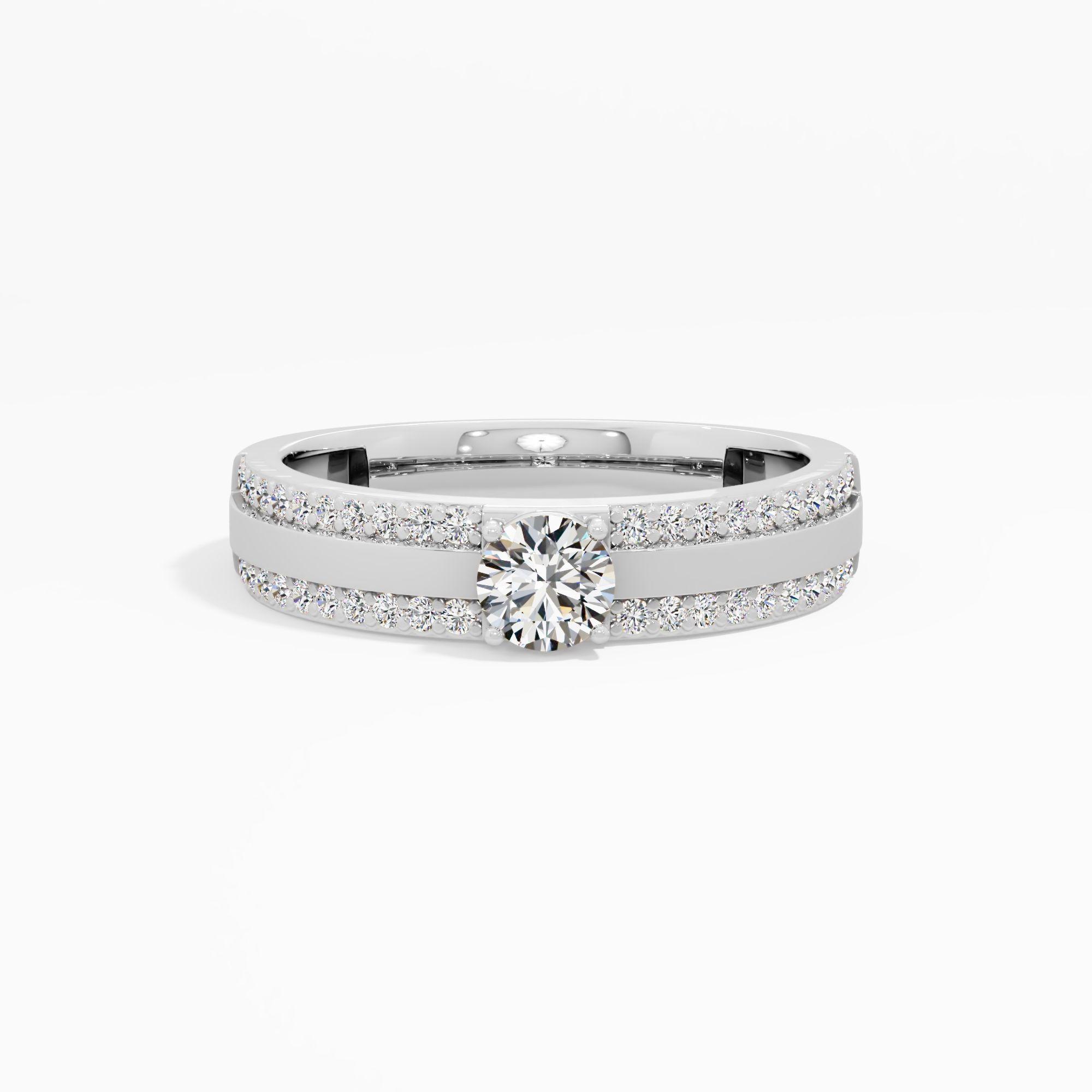 The Trilogy Path Solitaire Ring