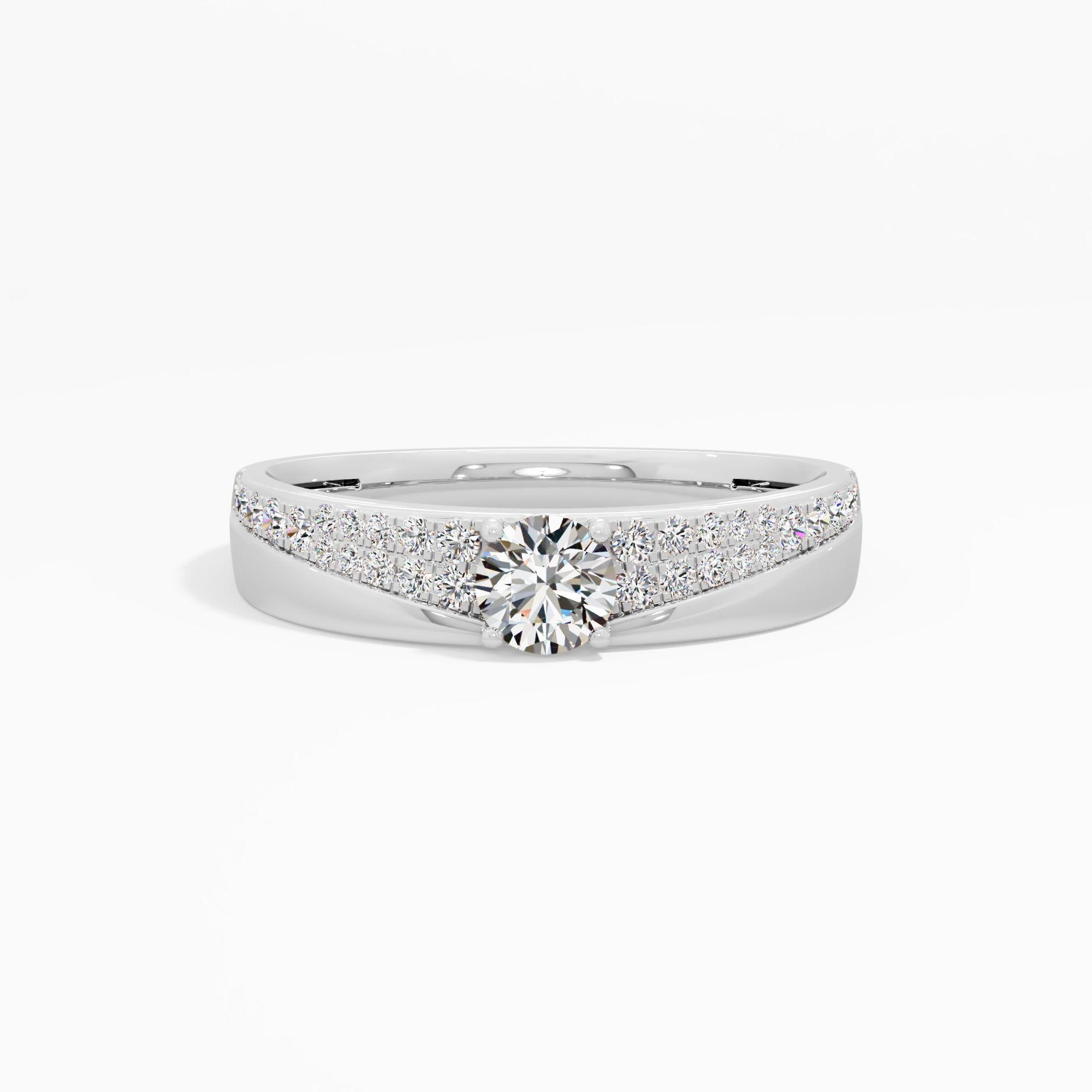 Crescendo Solitaire Diamond Ring