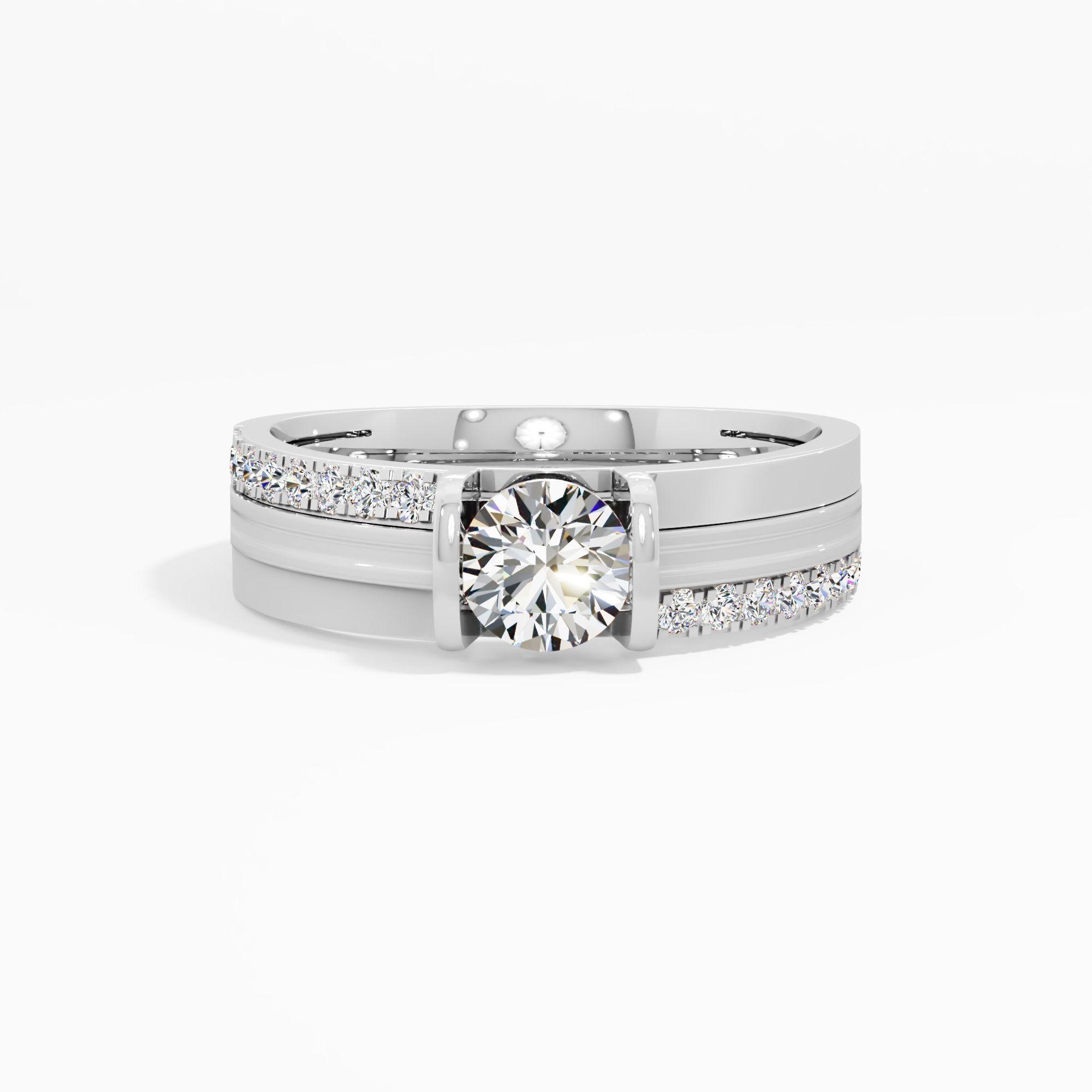 The Triptych Solitaire Diamond Ring
