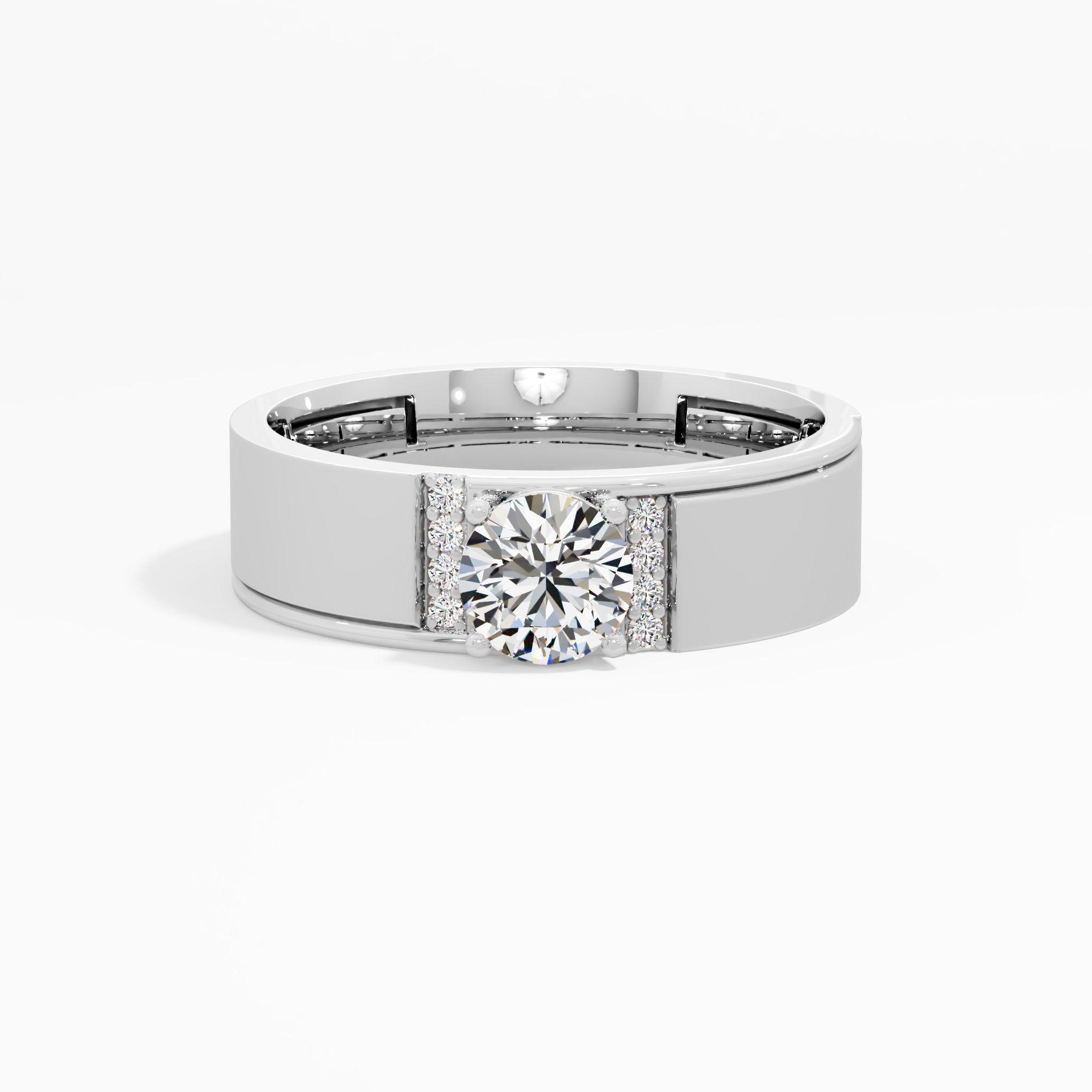 Graceful Solitaire Band for Her