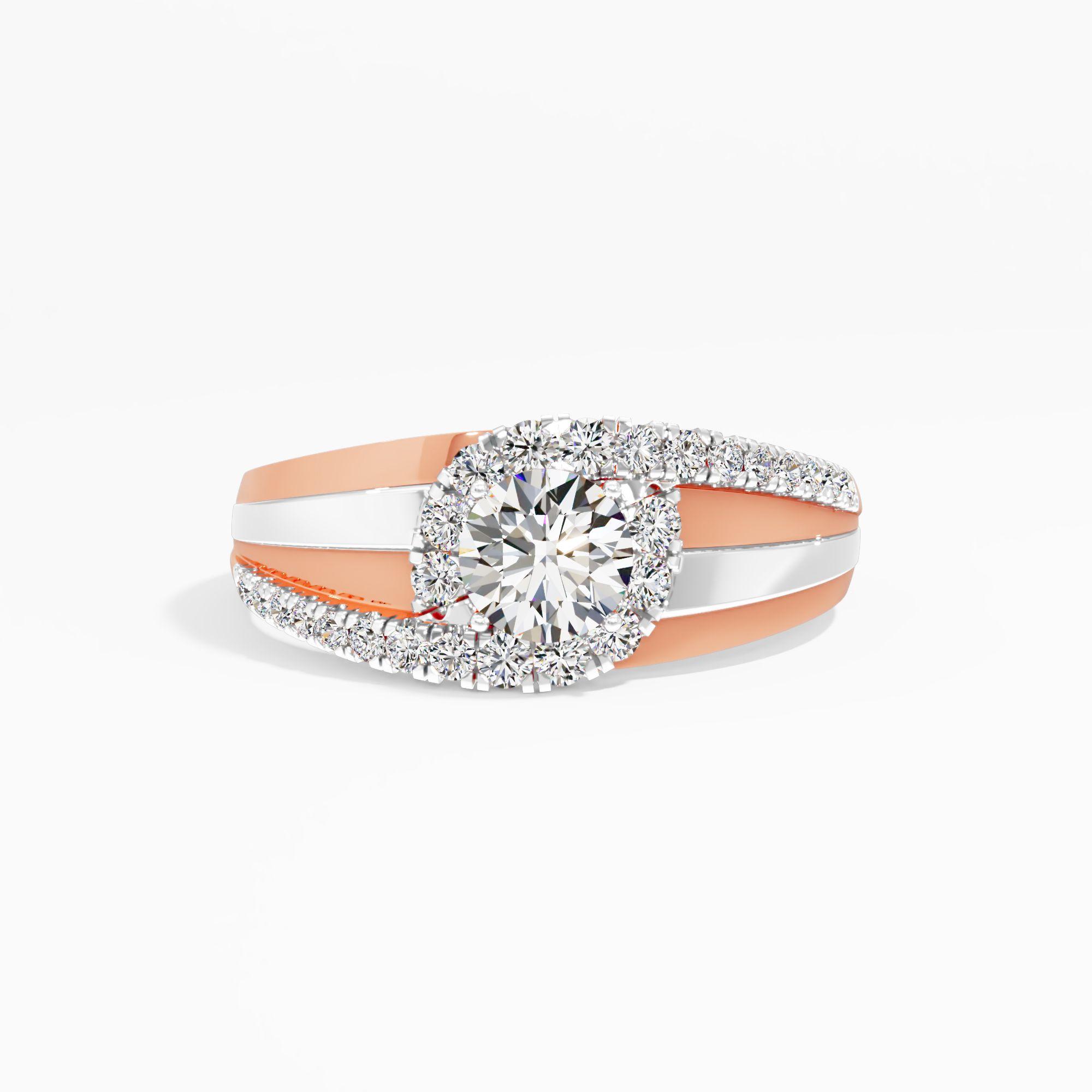 Curved Twist Halo 2 Tone Ring