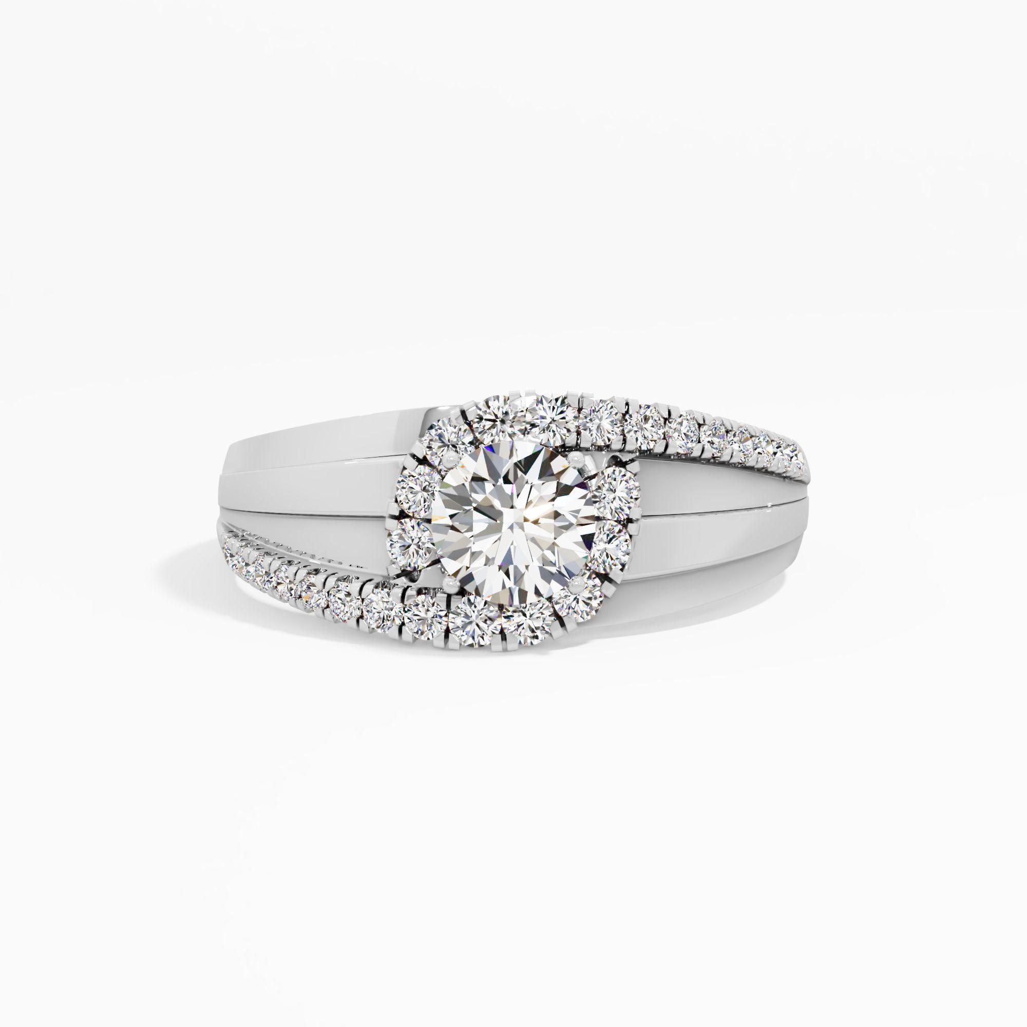 Curved Twist Halo 2 Tone Ring