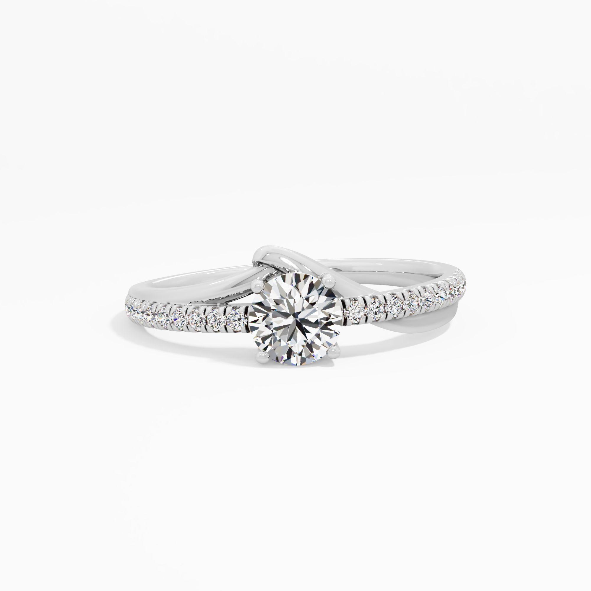 Overlapping Twist Diamond Ring