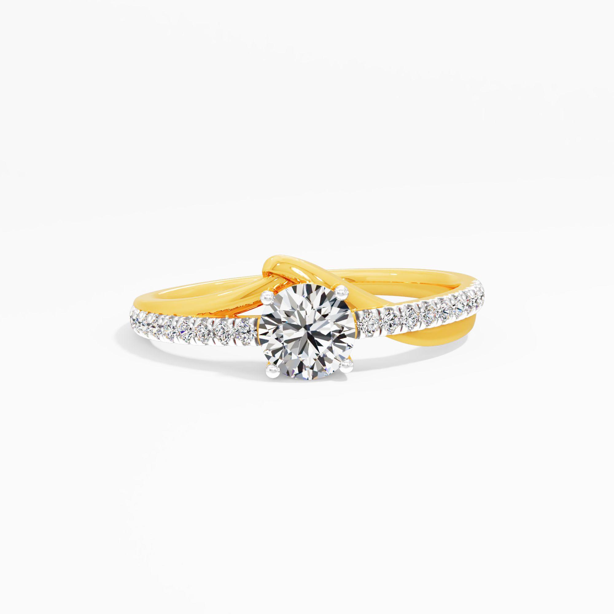 Overlapping Twist Diamond Ring