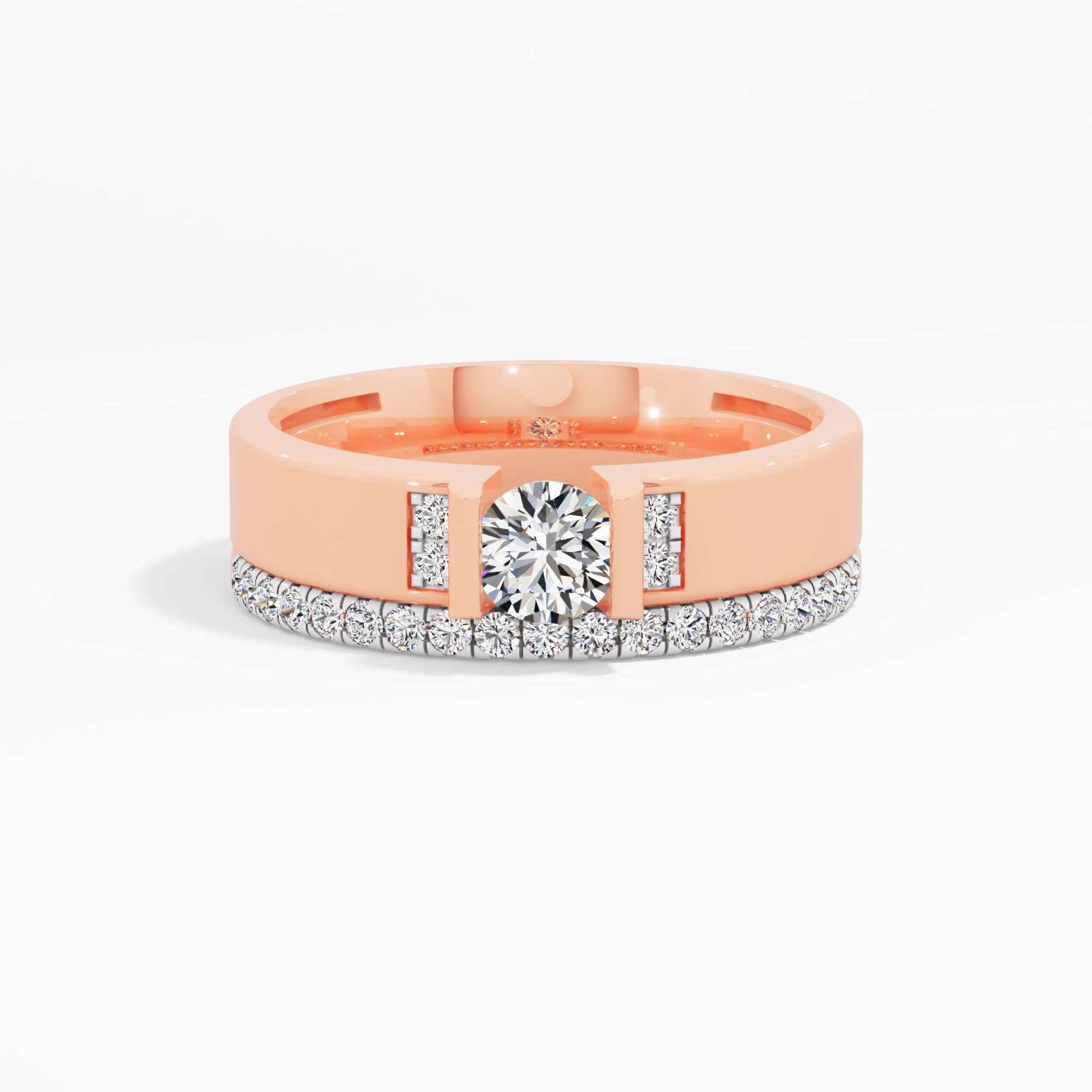 Floating Gallery Solitaire Diamond Ring