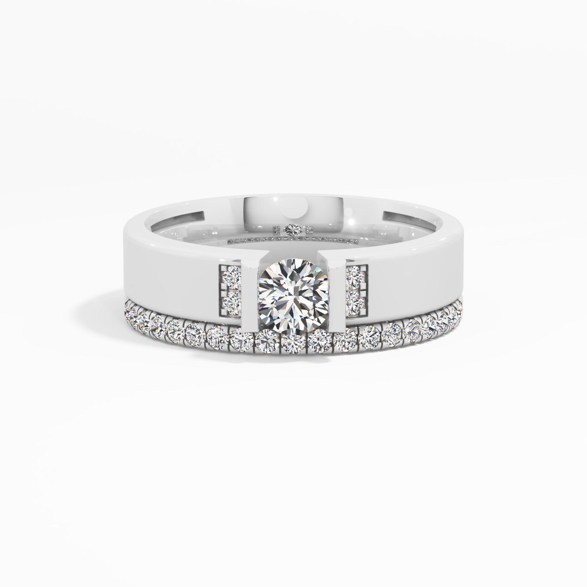 Floating Gallery Solitaire Diamond Ring