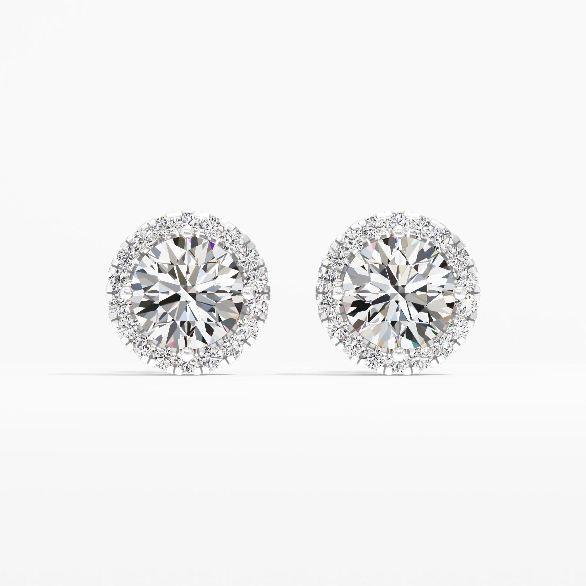 Caden Bloom Solitaire Halo Earring