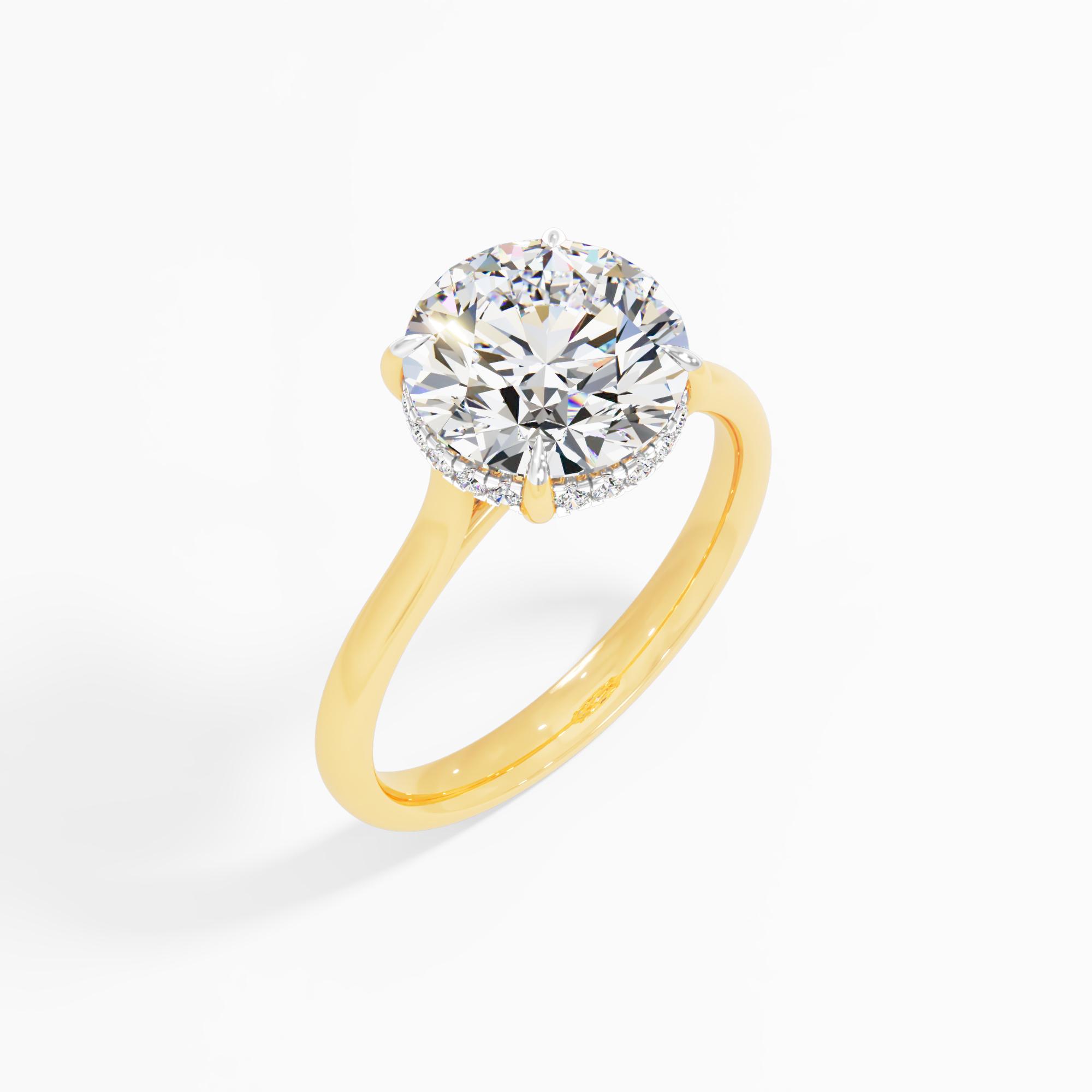 Dewpetal Shine Solitaire Engagement Ring