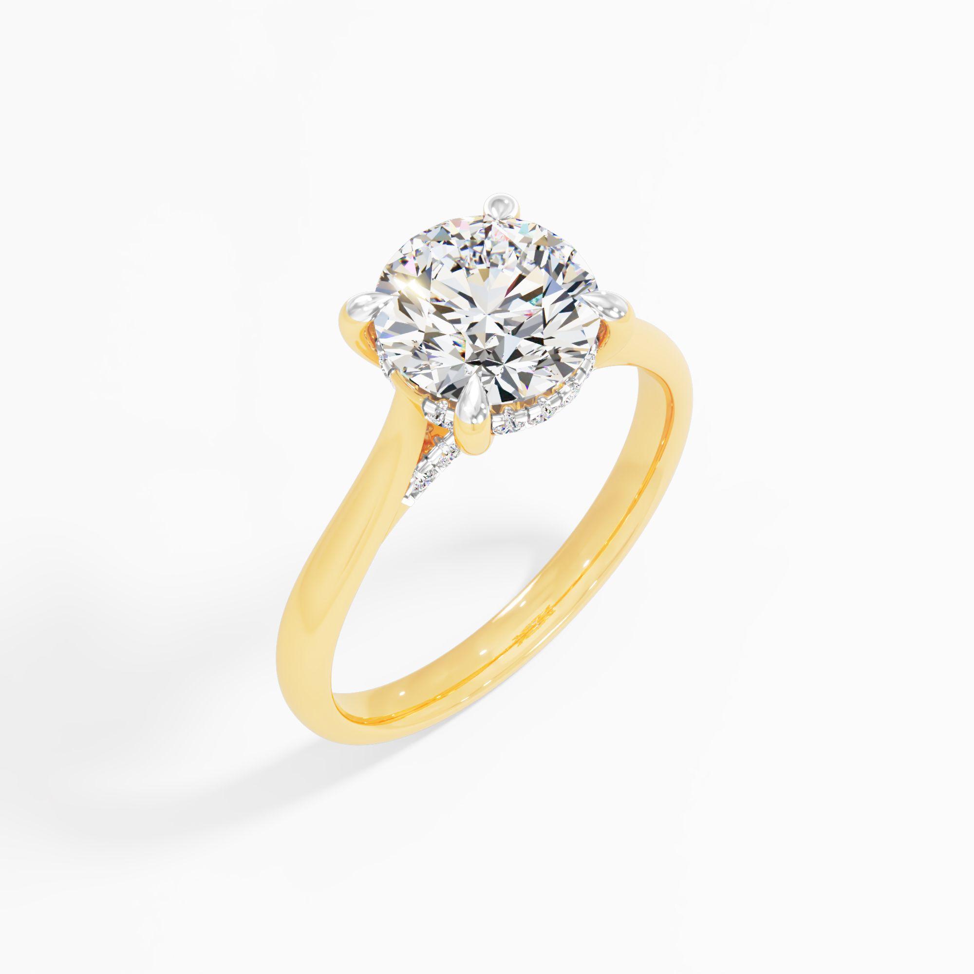 Sunbeam Drift Solitaire Engagement Ring