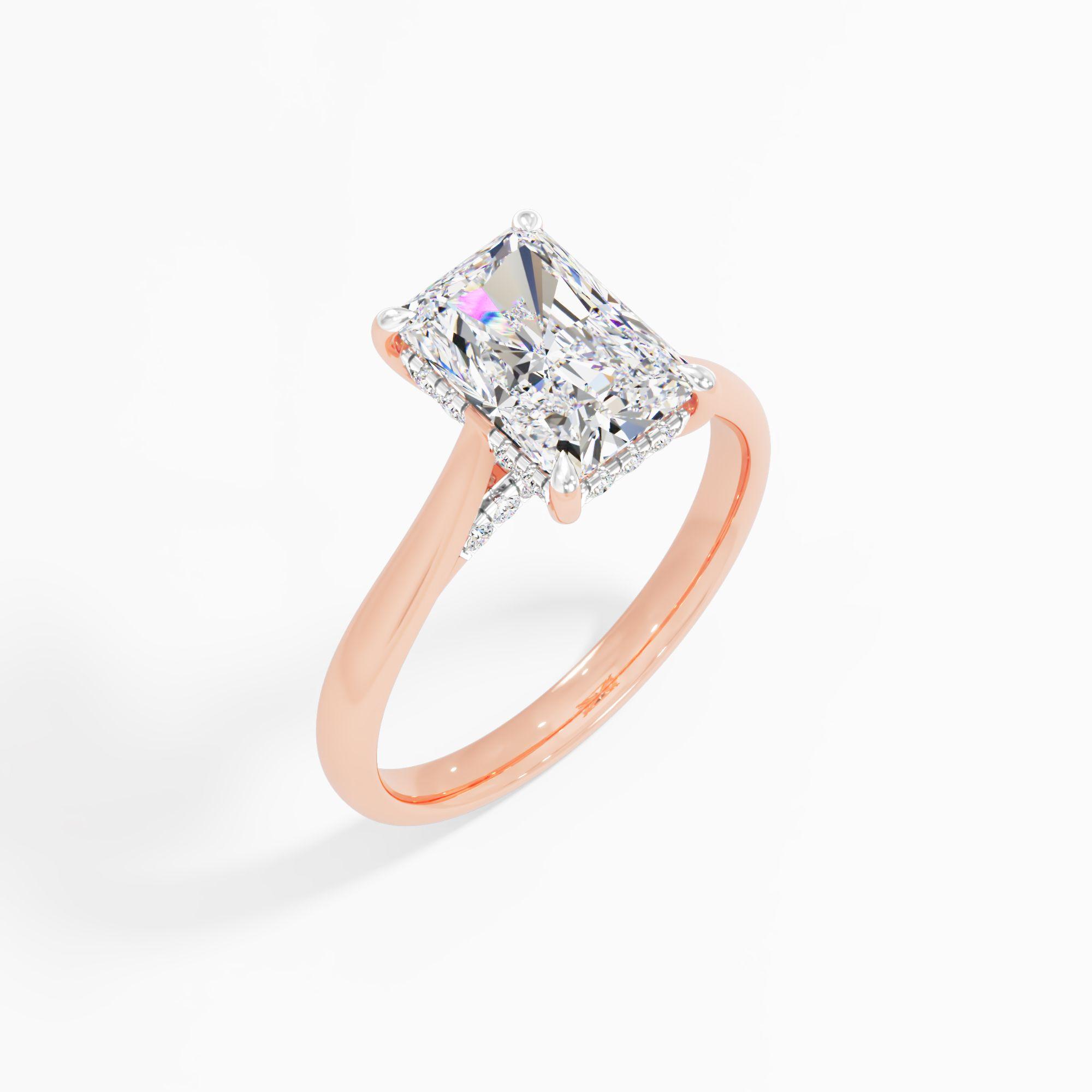 Sunbeam Drift Solitaire Engagement Ring