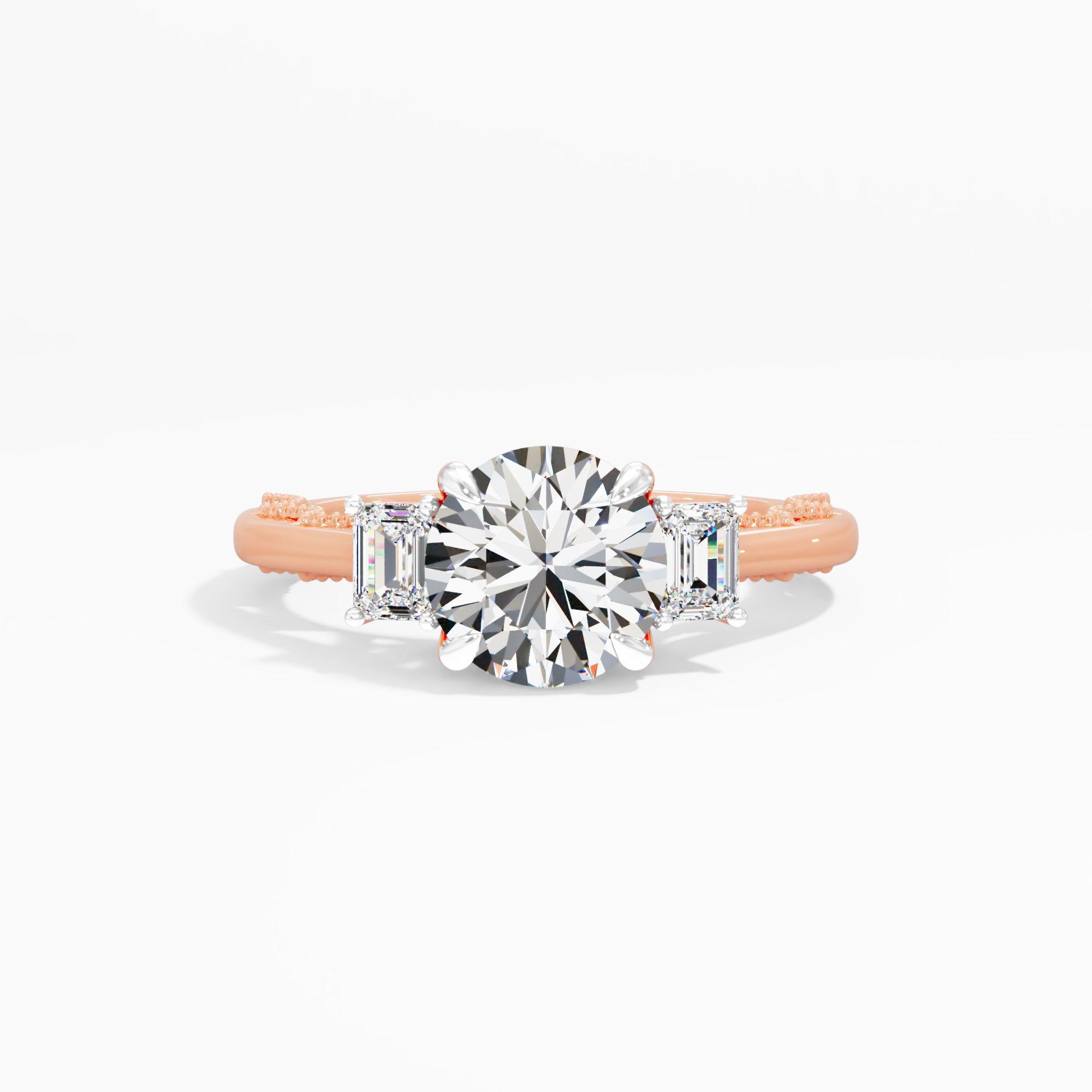 Cherrydrop Beam 3 Stone Engagement Ring