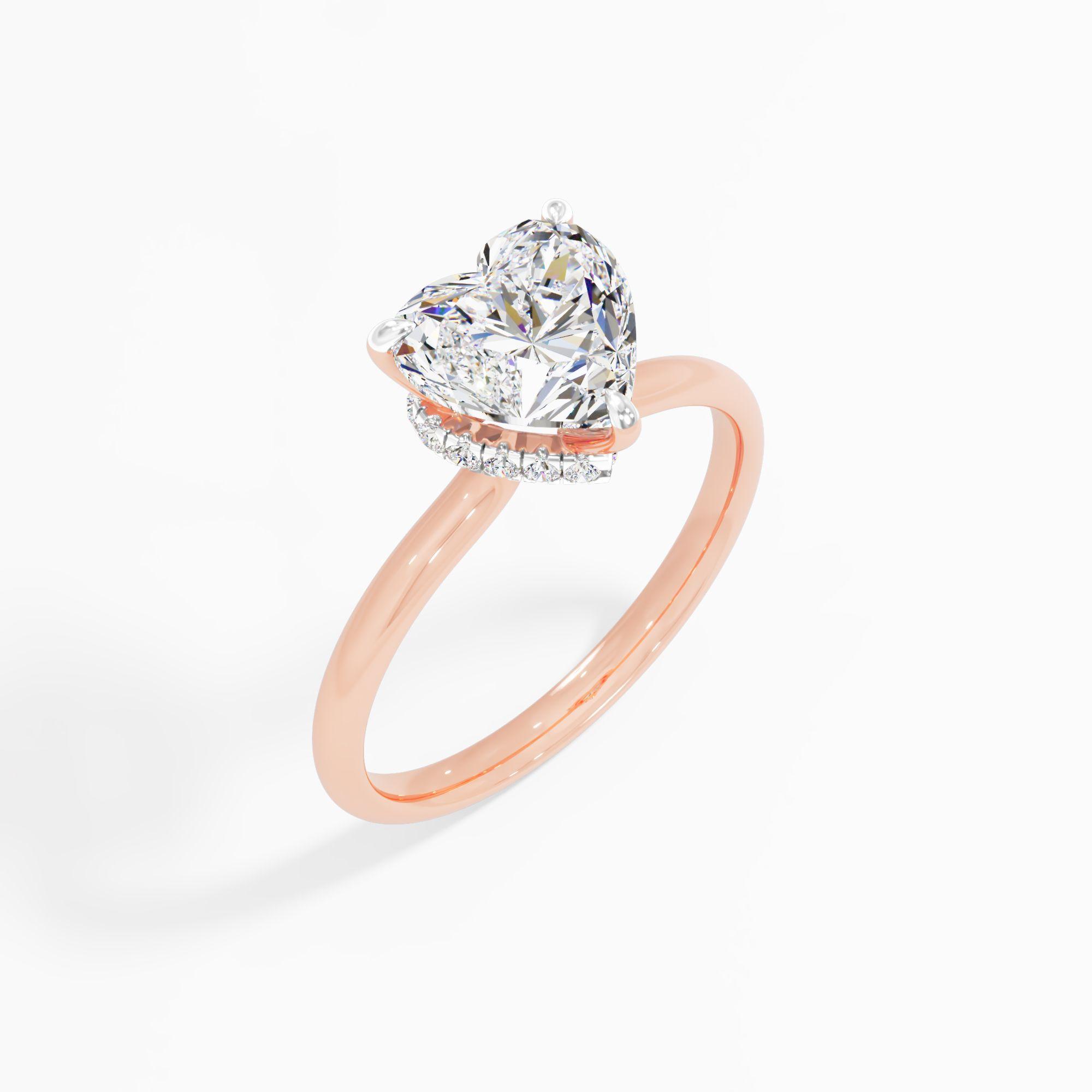 Blossette Flame Solitaire Engagement Ring