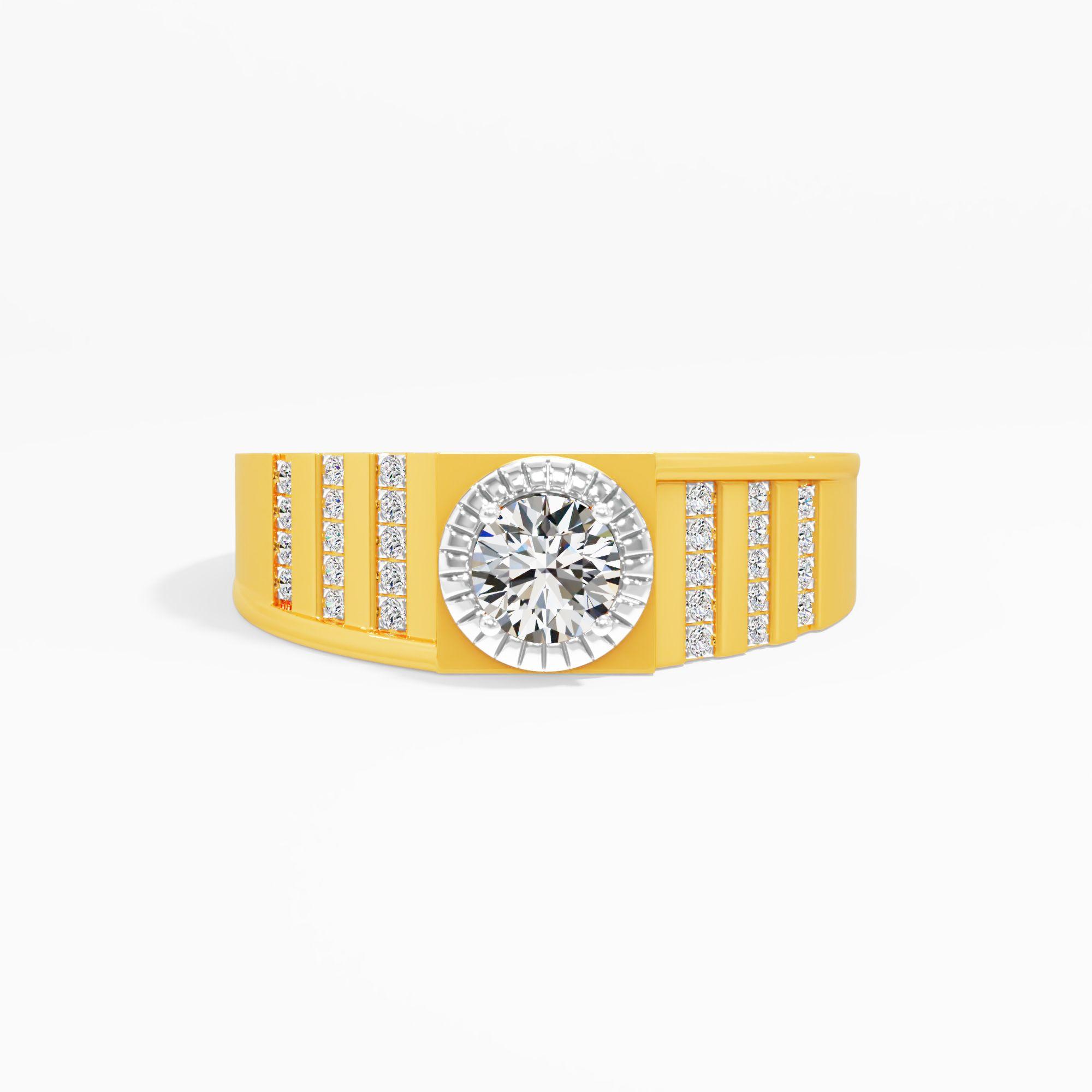Strata Column Diamond Ring