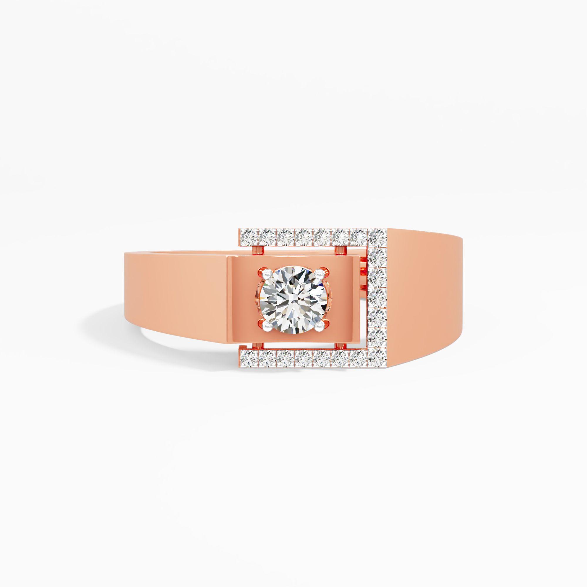Axis Frame Solitaire Ring