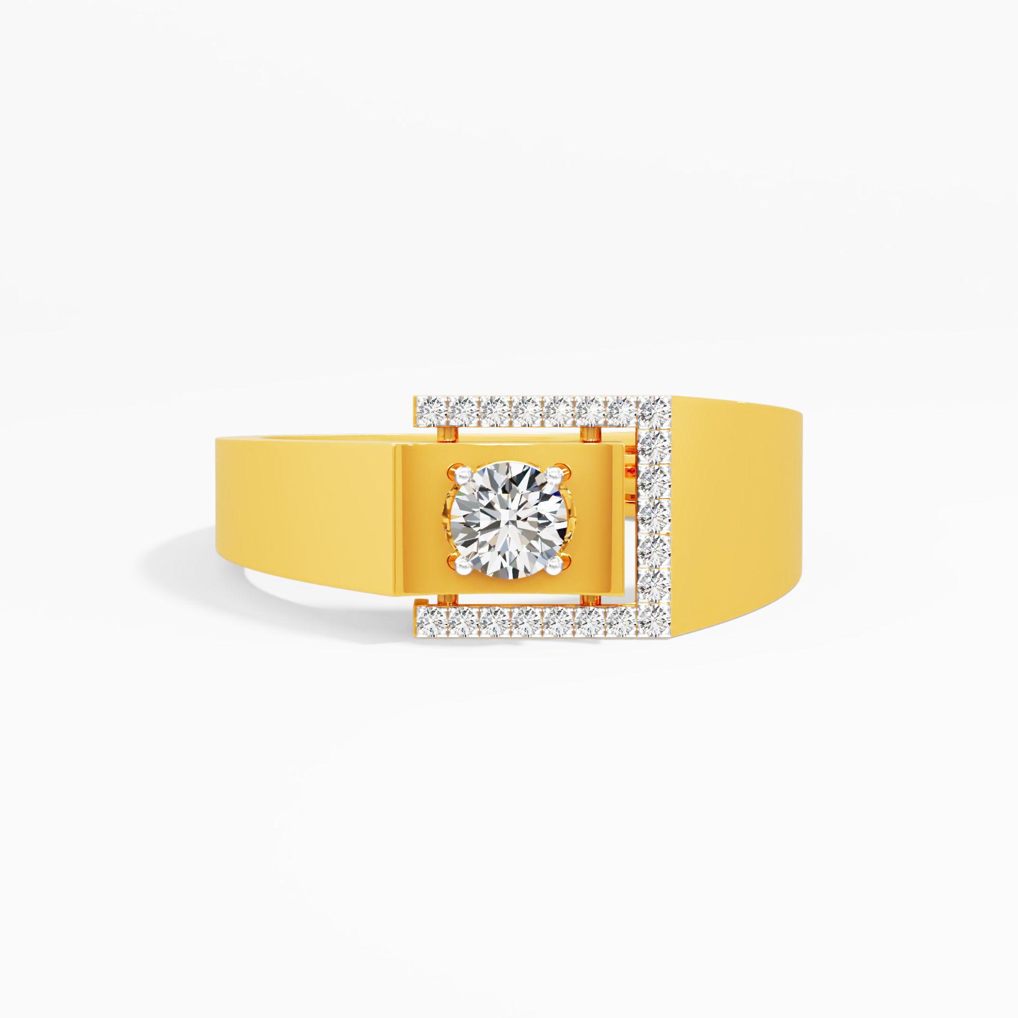 Axis Frame Solitaire Ring