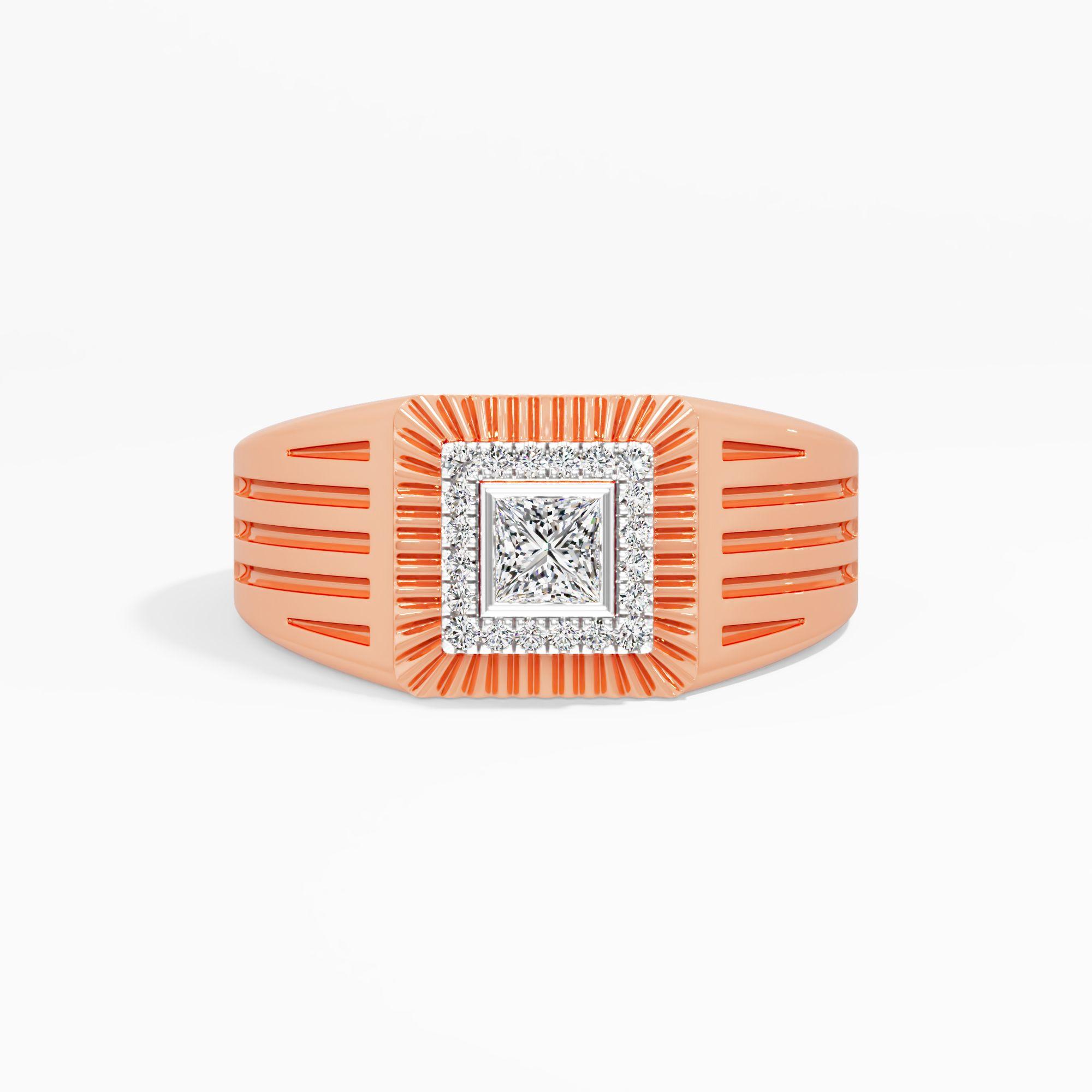 Radiant Strata Diamond Ring