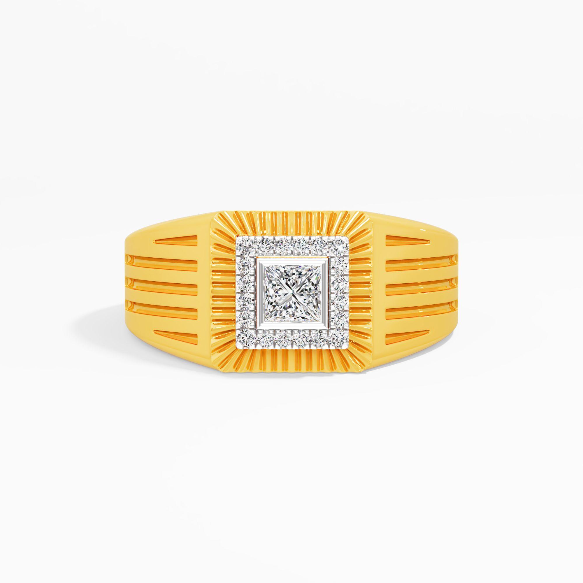 Radiant Strata Diamond Ring