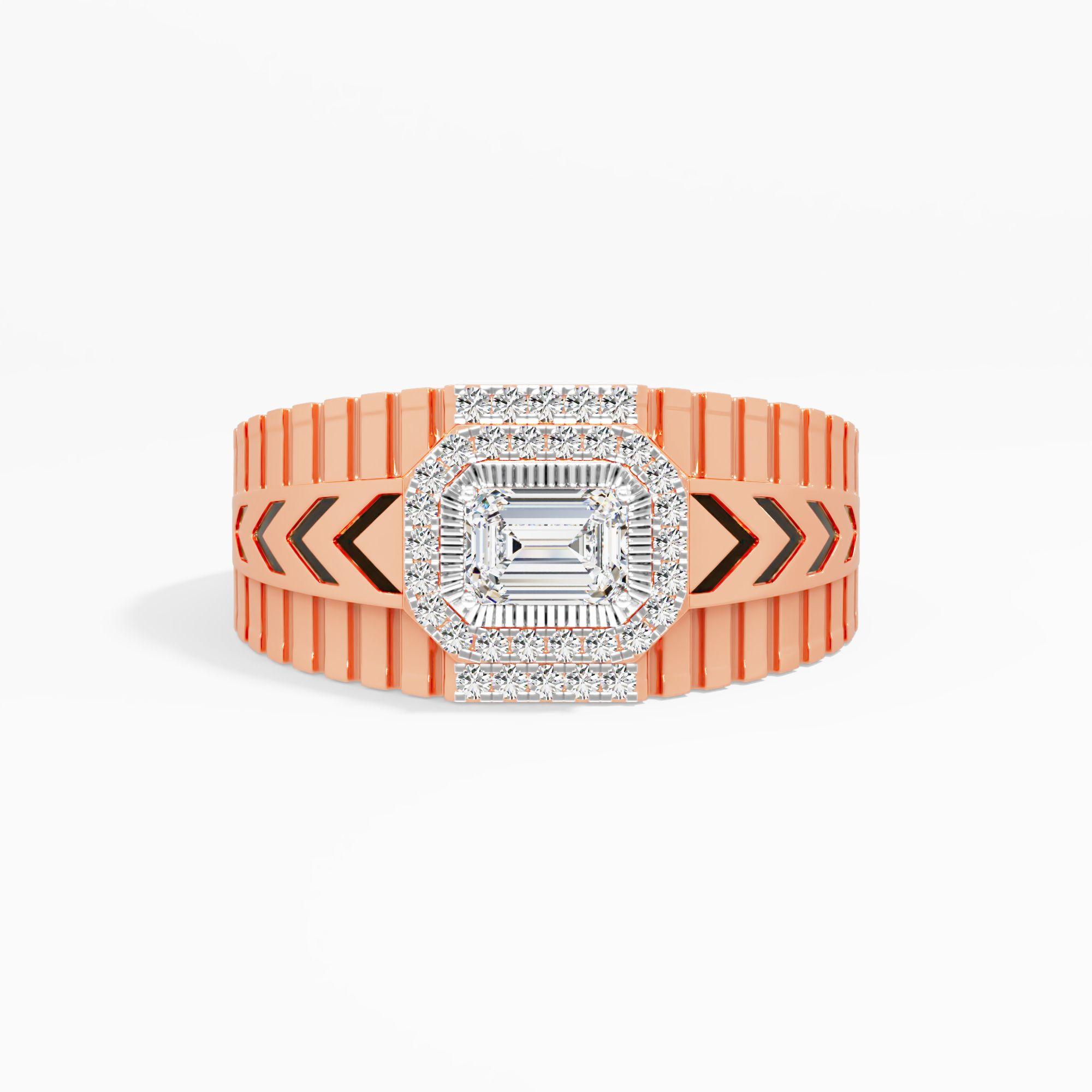 Vortex Chevron Halo Ring