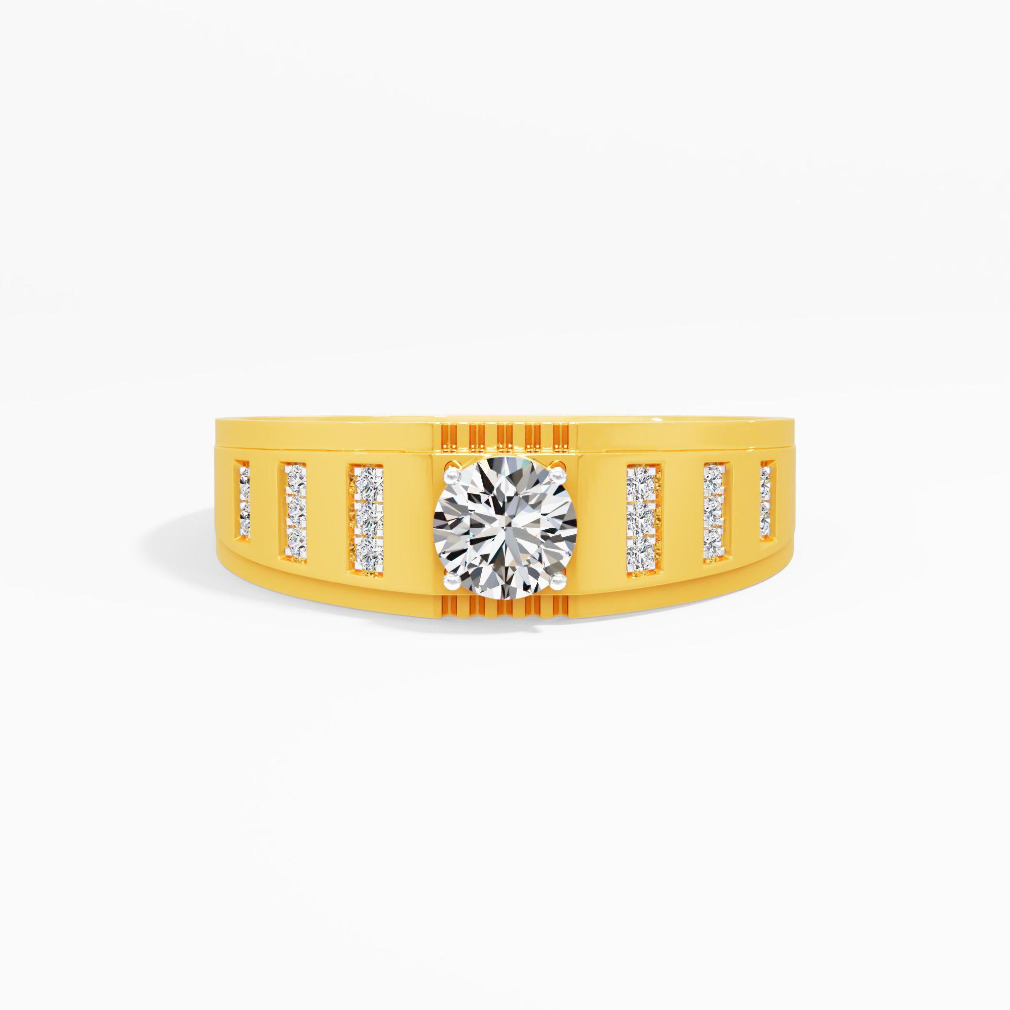Column Diamond Ring