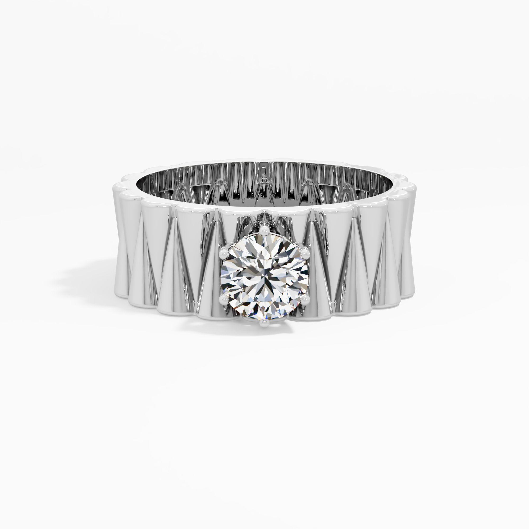 Spike Solitaire Ring