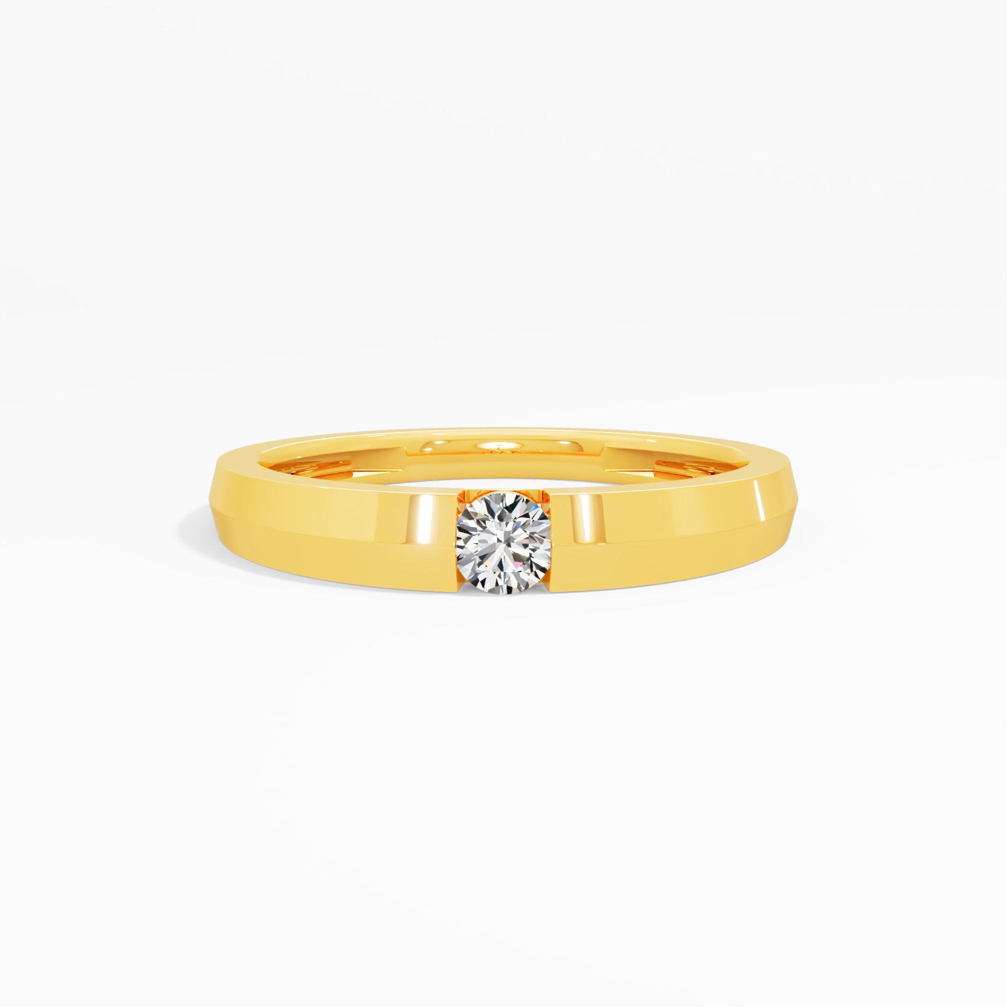 Tension Set Round Solitaire Ring