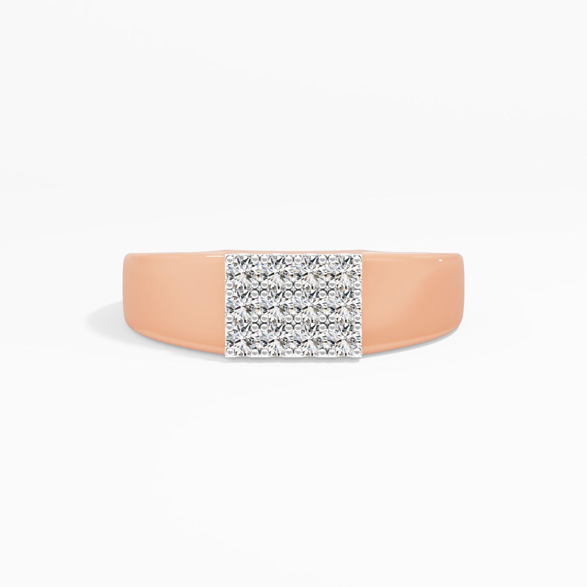 Grand Square Cluster Diamond Ring