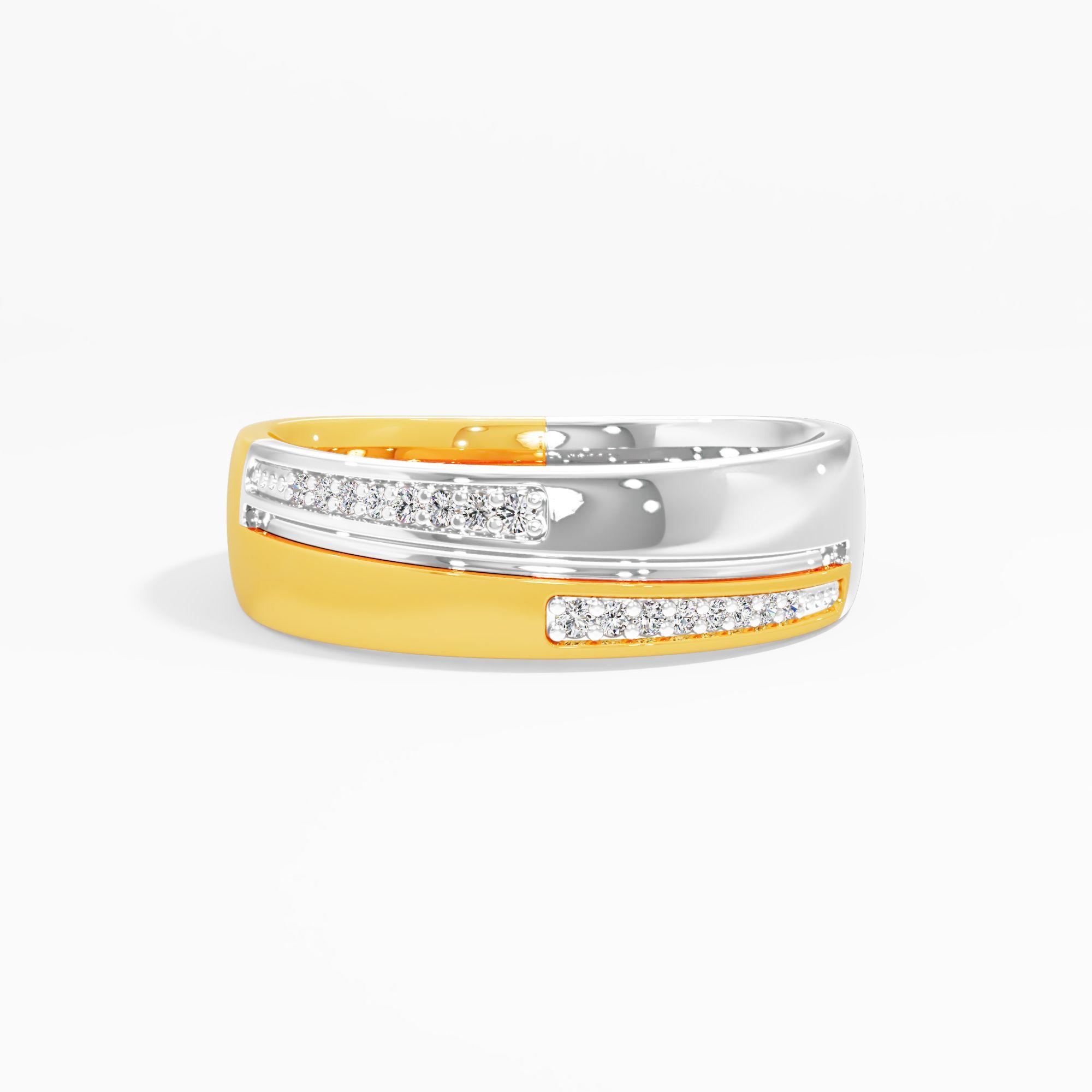 Dual Flow Diamond Mens Band