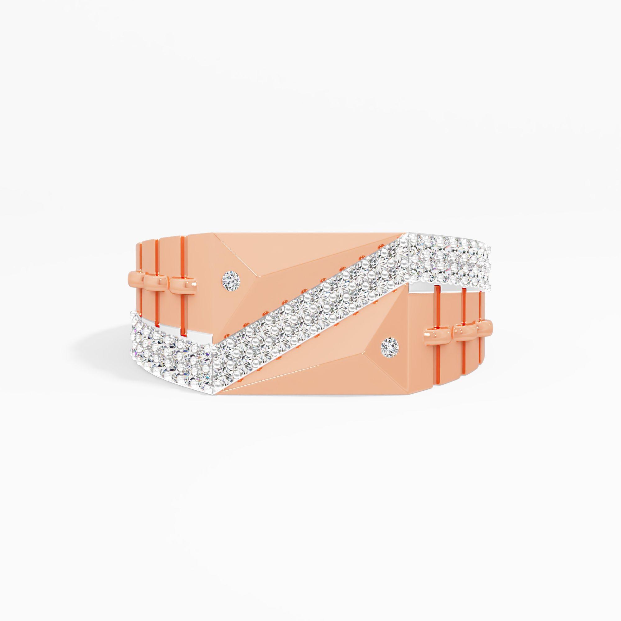 Sculpted Prism Diamond Ring