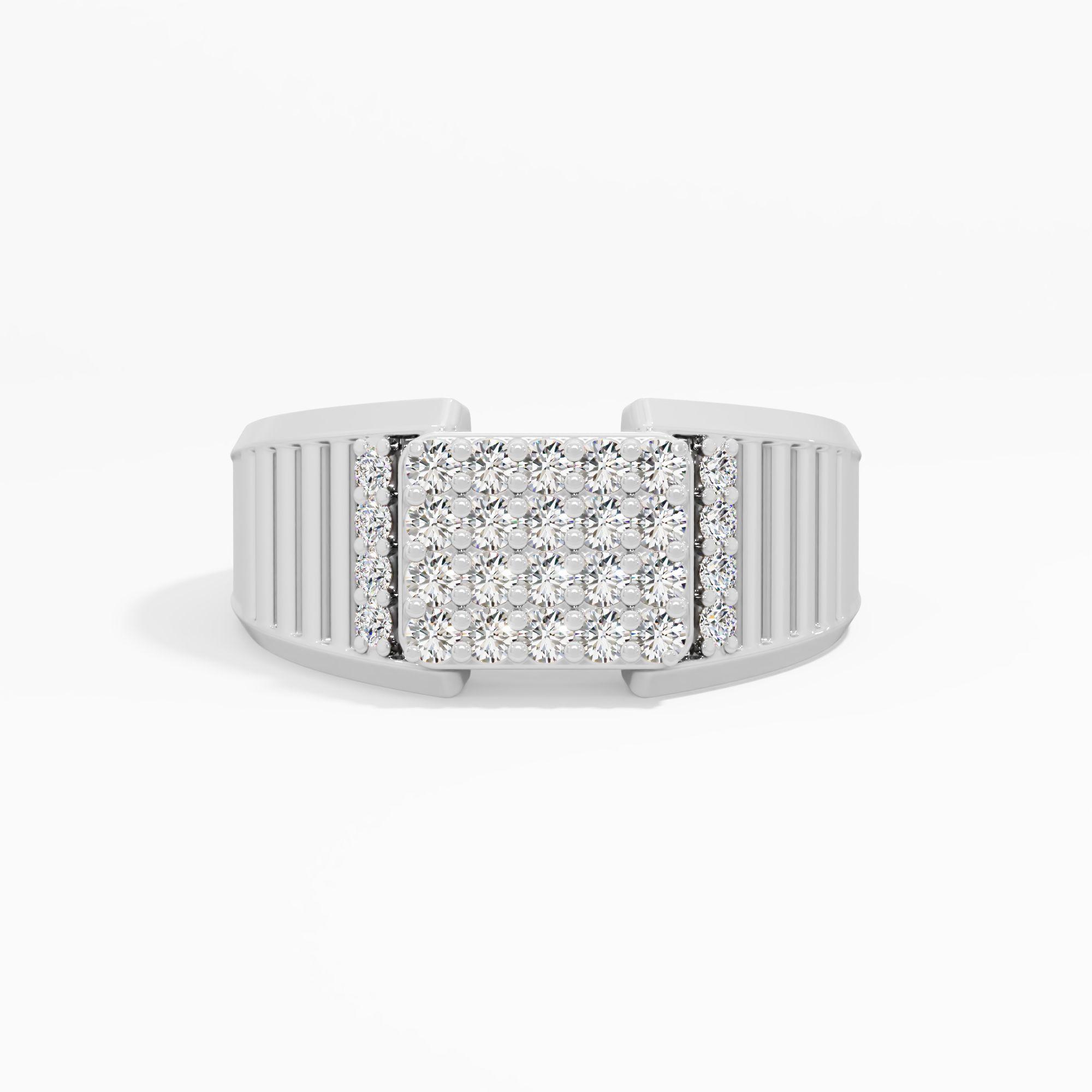 Sterling Diamond Mens Ring