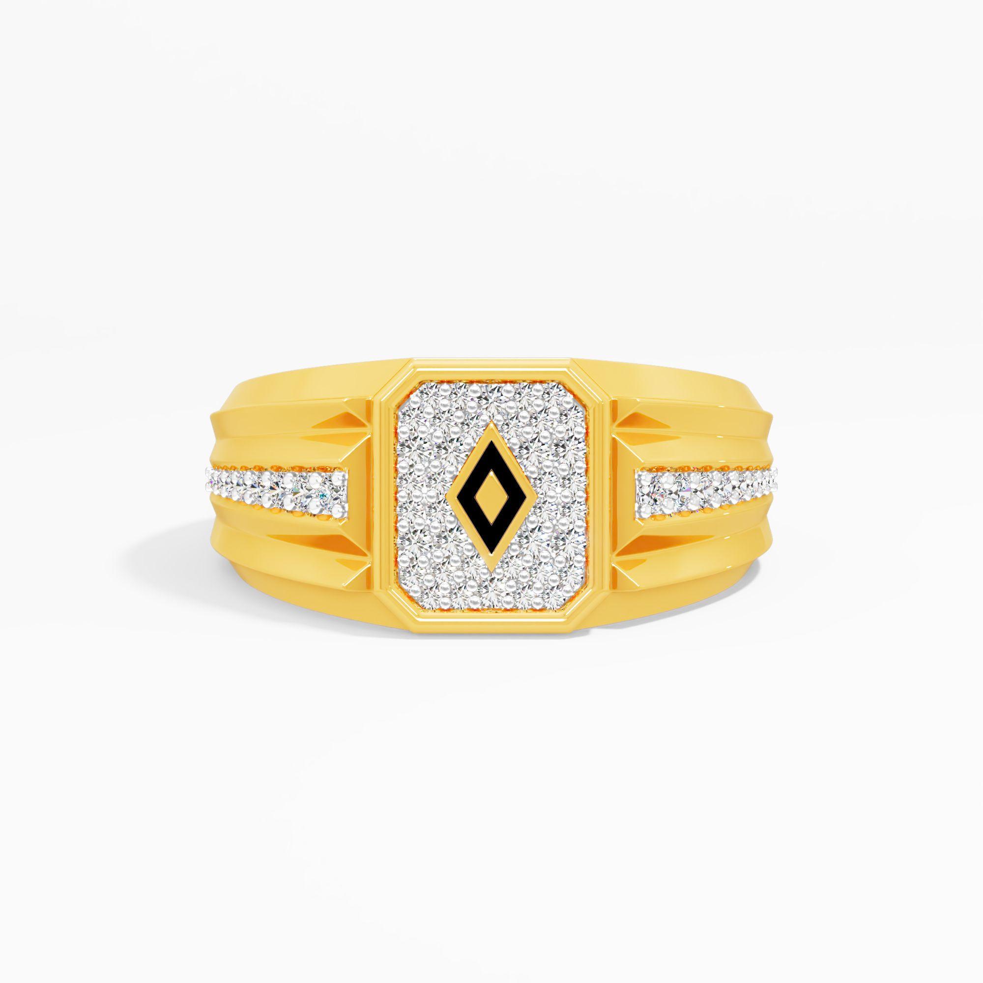 The Conrad Diamond Enamel Ring