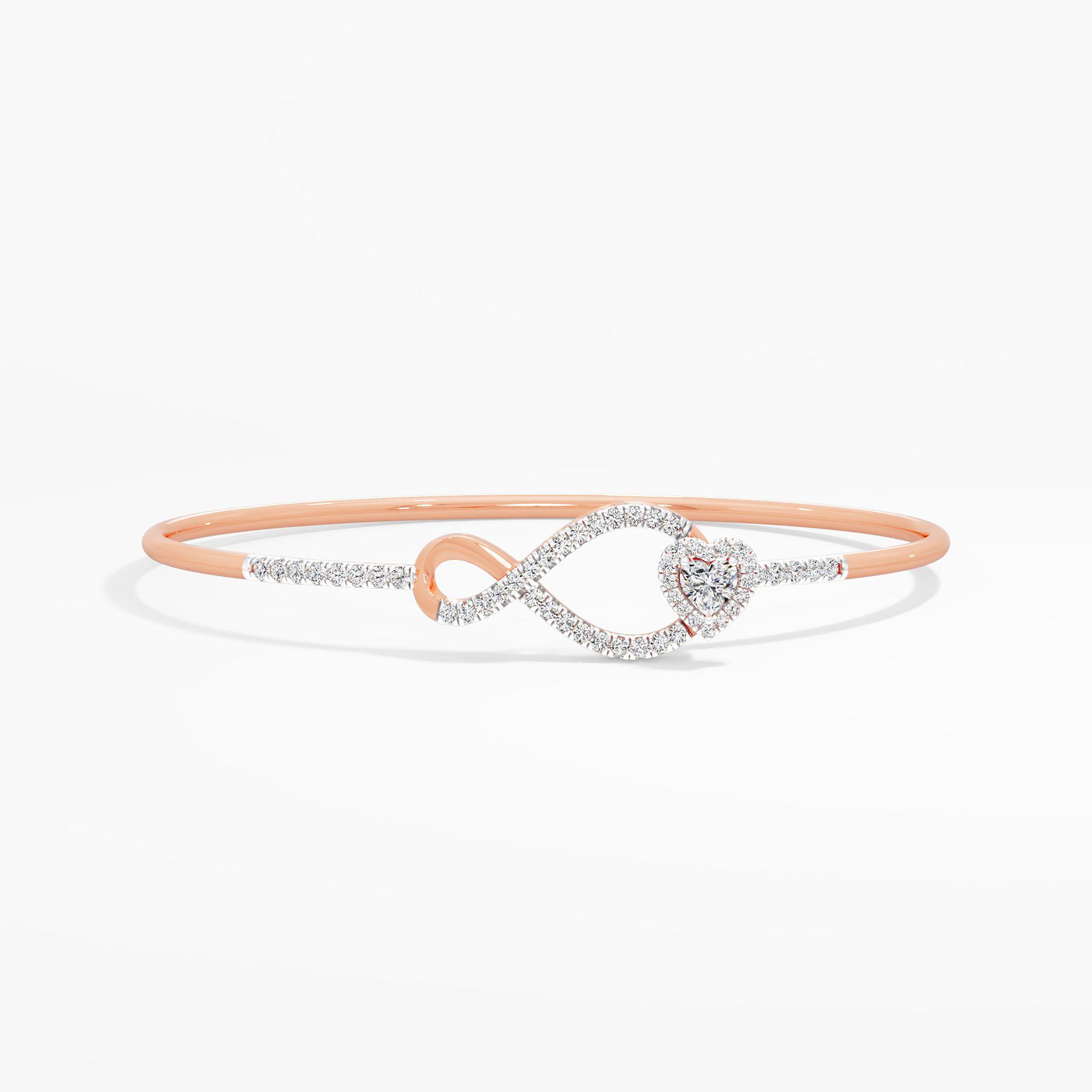 Eternal Embrace Heart Diamond Bangle