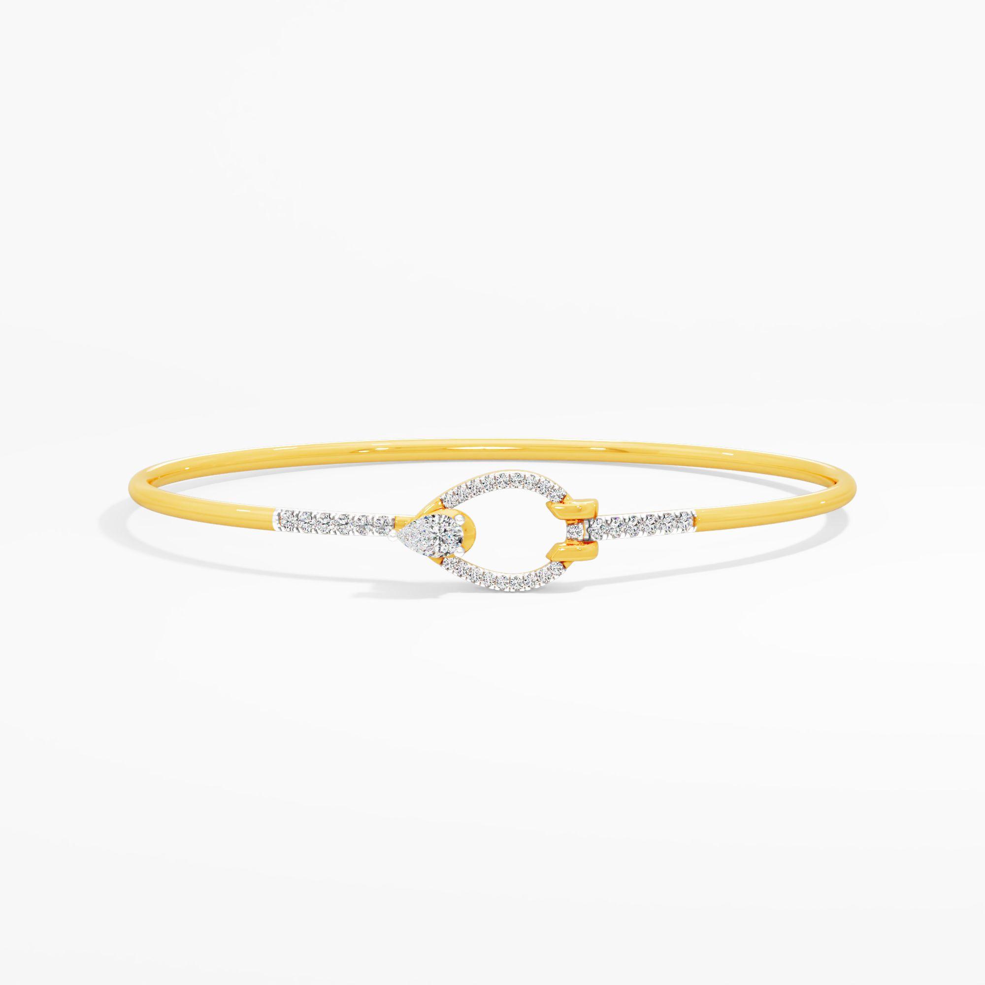 Equestrian Diamond Clasp Bangle