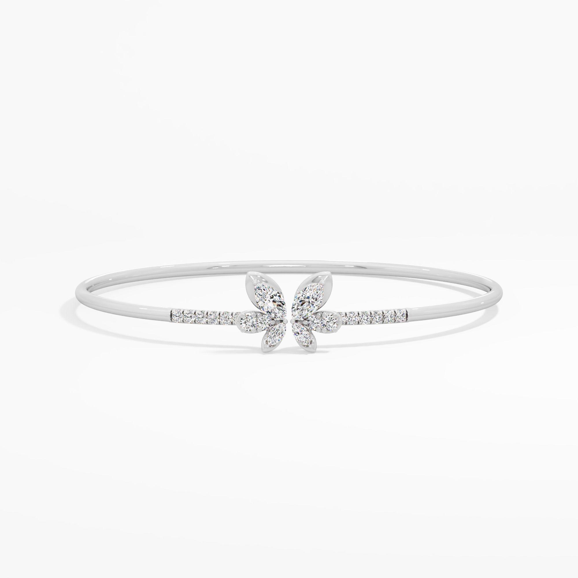 Marquise Diamond Butterfly Bangle