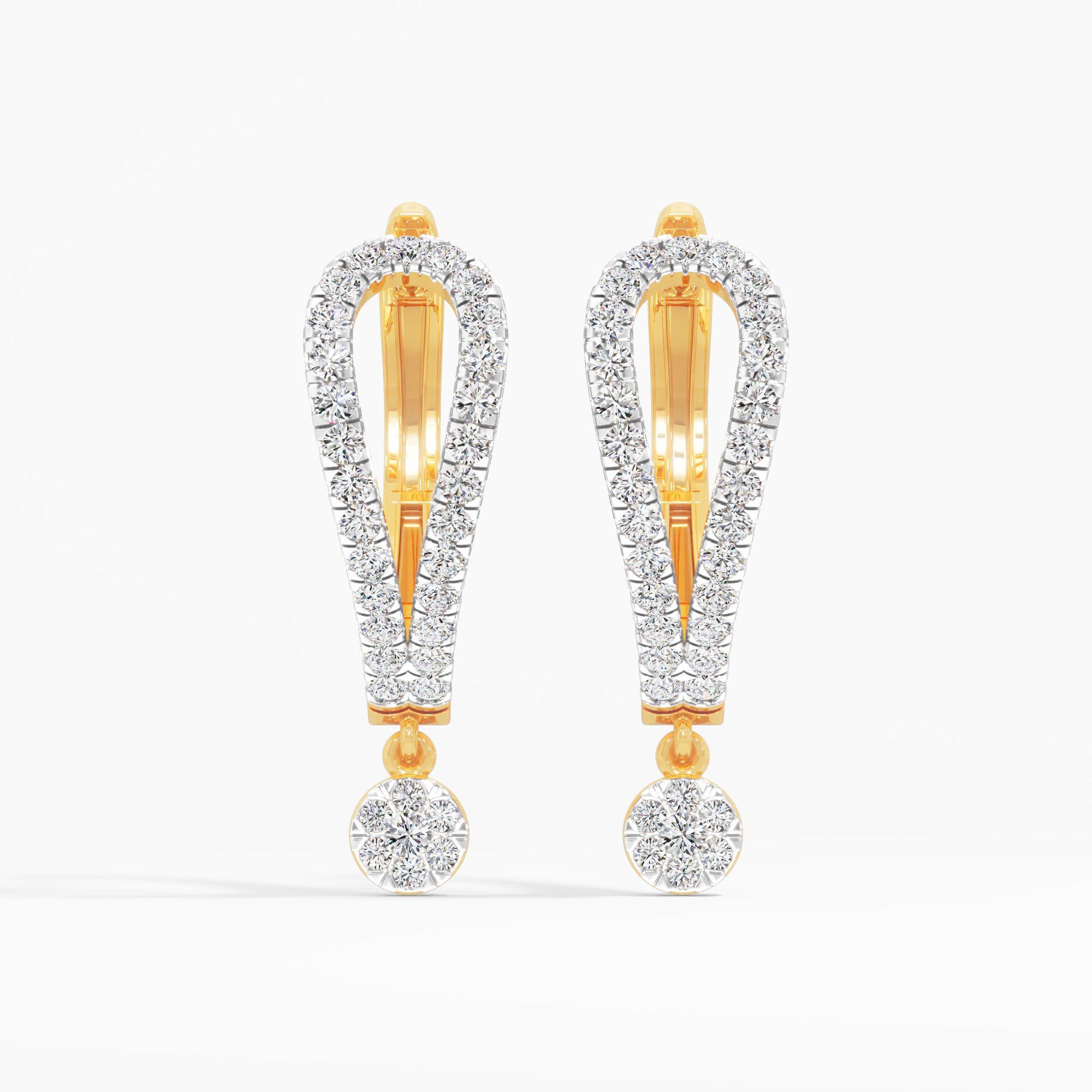 Teardrop Dangle Hoops Earrings