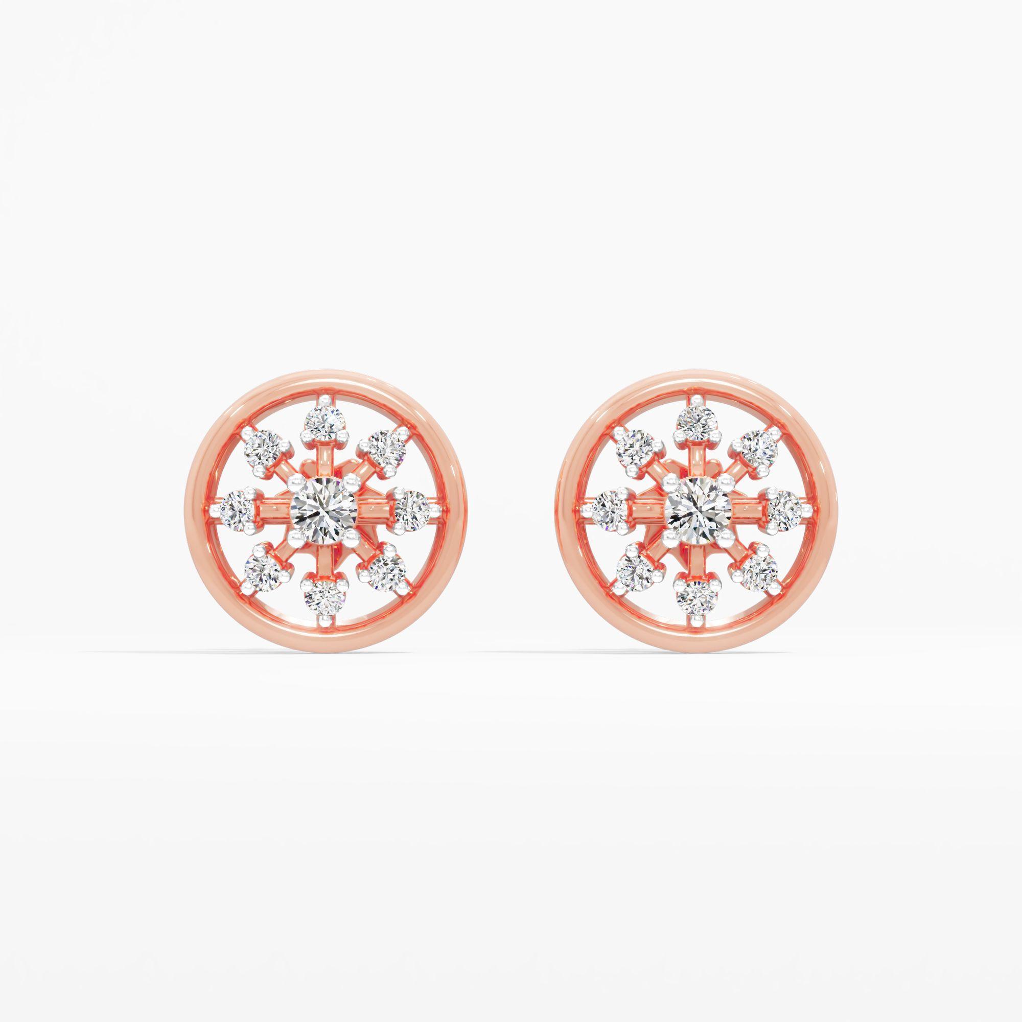Solar Wheel Stud Earrings