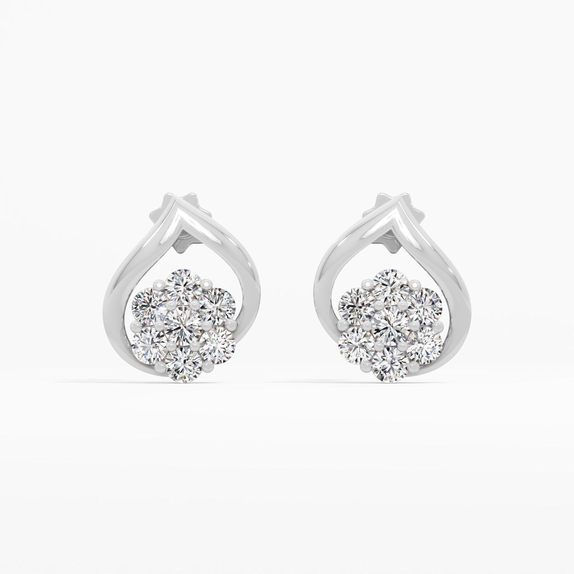 Teardrop Blossom Stud Earrings